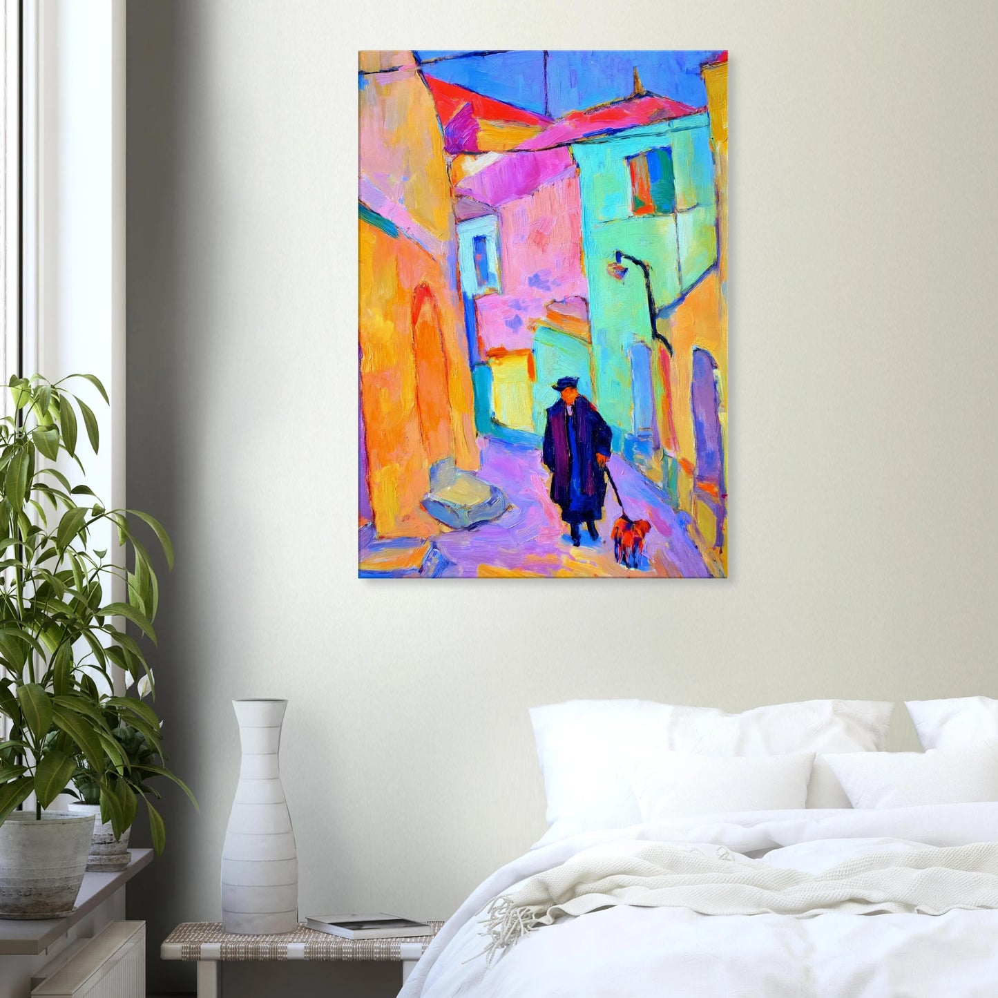 Le Promeneur en Bleu — tableau sur toile — vue 7 — art mural STNCL