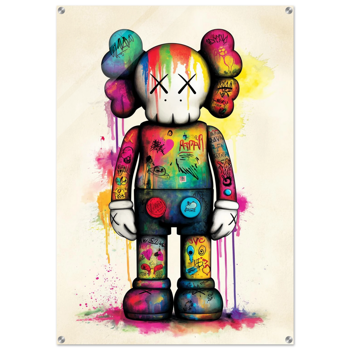 Compagnon Couvert de Graffitis — tableau plexiglas — art mural STNCL
