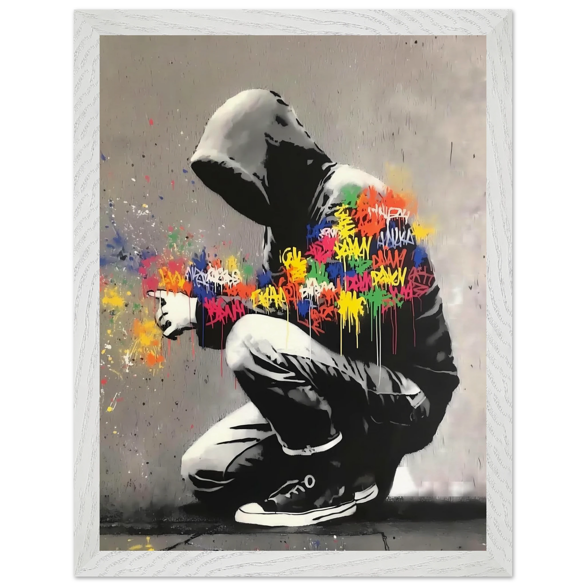 Le Graffeur — tableau encadre bois — vue 9 — art mural STNCL