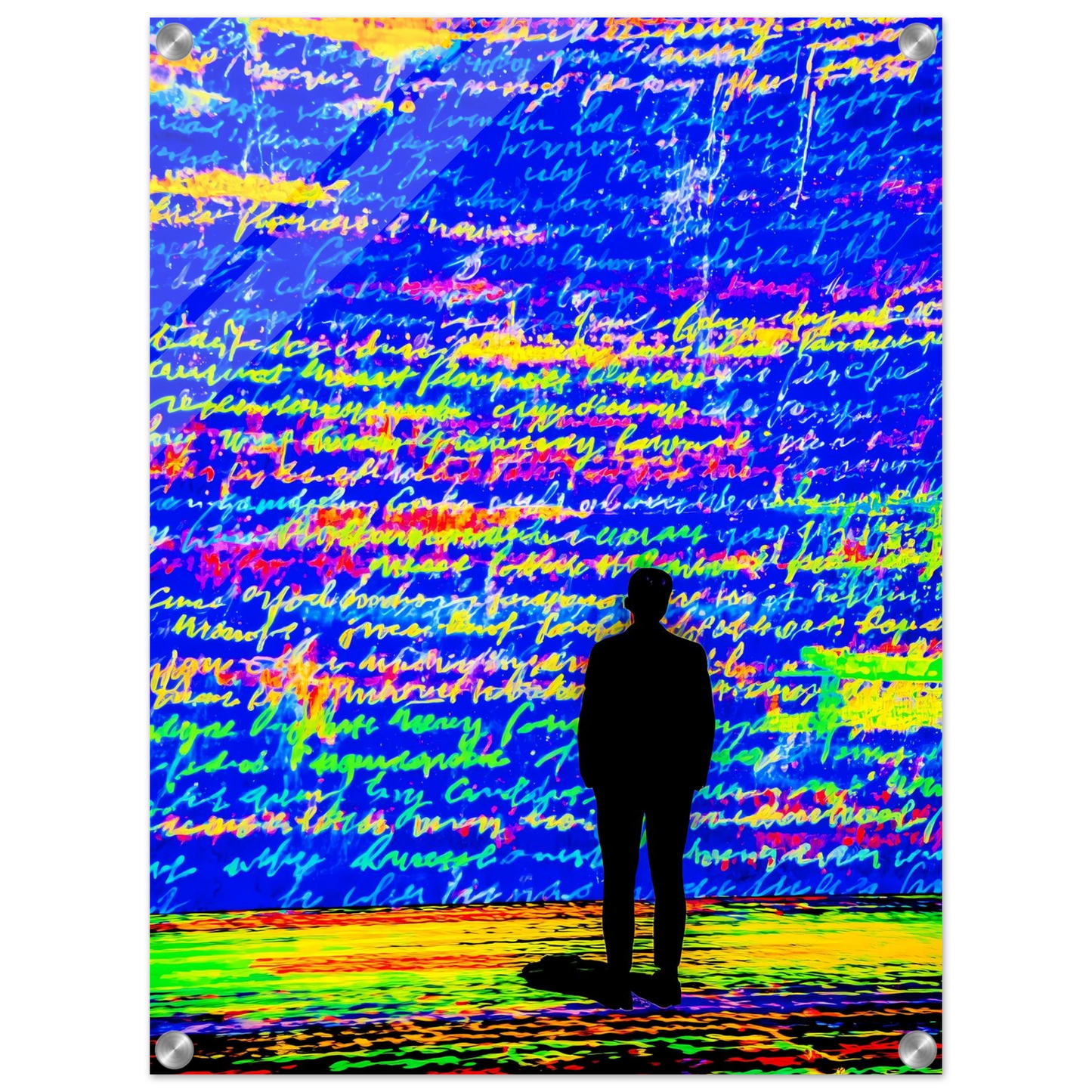 Le Mur Écrit — tableau plexiglas — vue 4 — art mural STNCL
