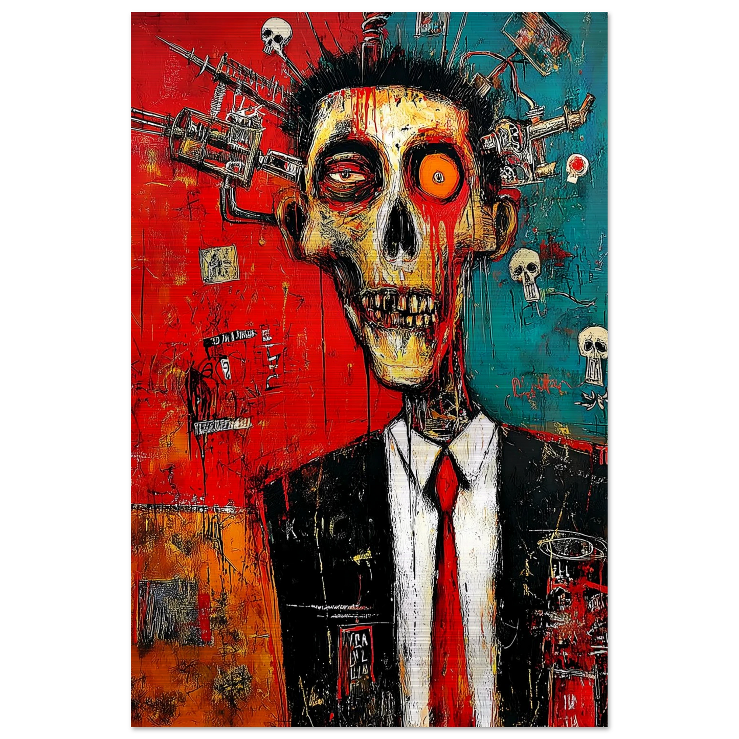 Cadre Mortel — tableau aluminium — vue 3 — art mural STNCL
