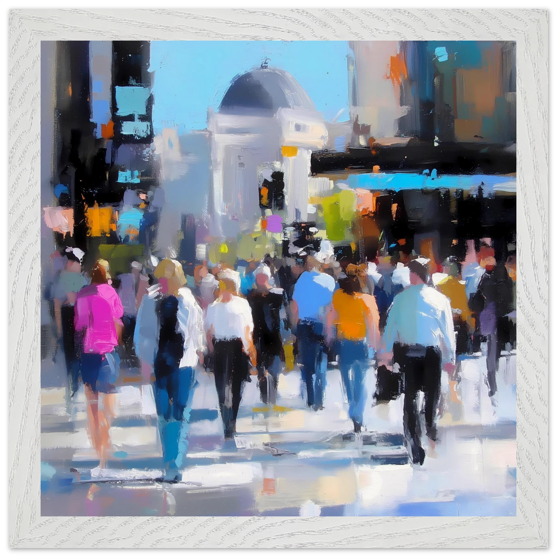 Traversée de Midi — tableau encadré bois — vue 11 — art mural STNCL