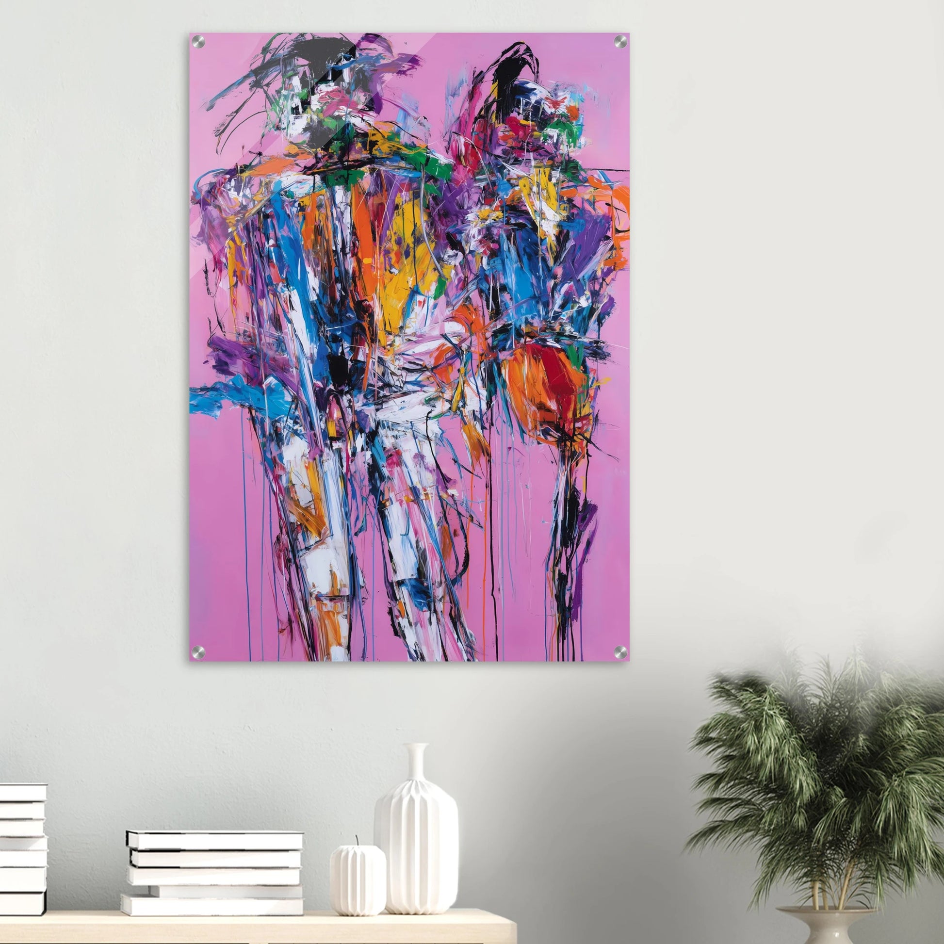 Duo en Tumulte — tableau plexiglas — vue 6 — art mural STNCL