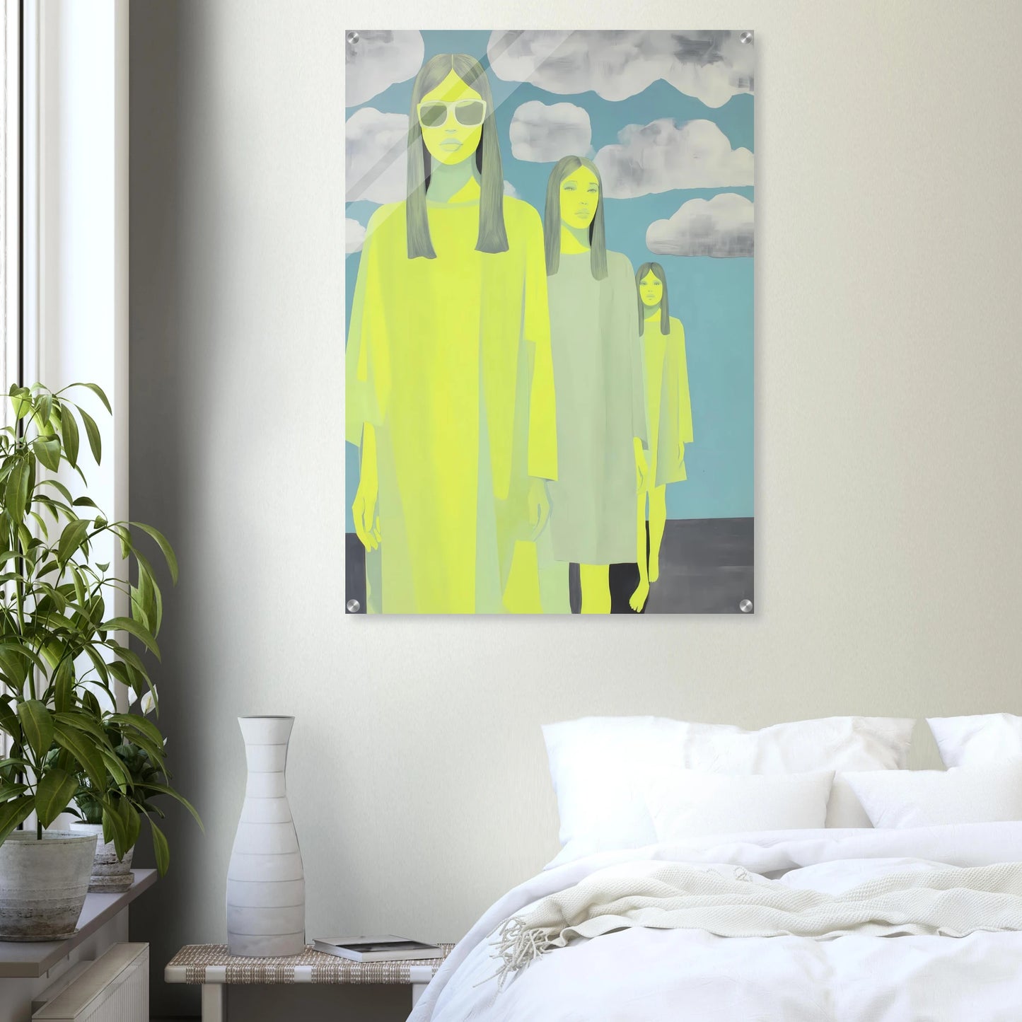 Les Trois Silhouettes — tableau plexiglas — vue 7 — art mural STNCL