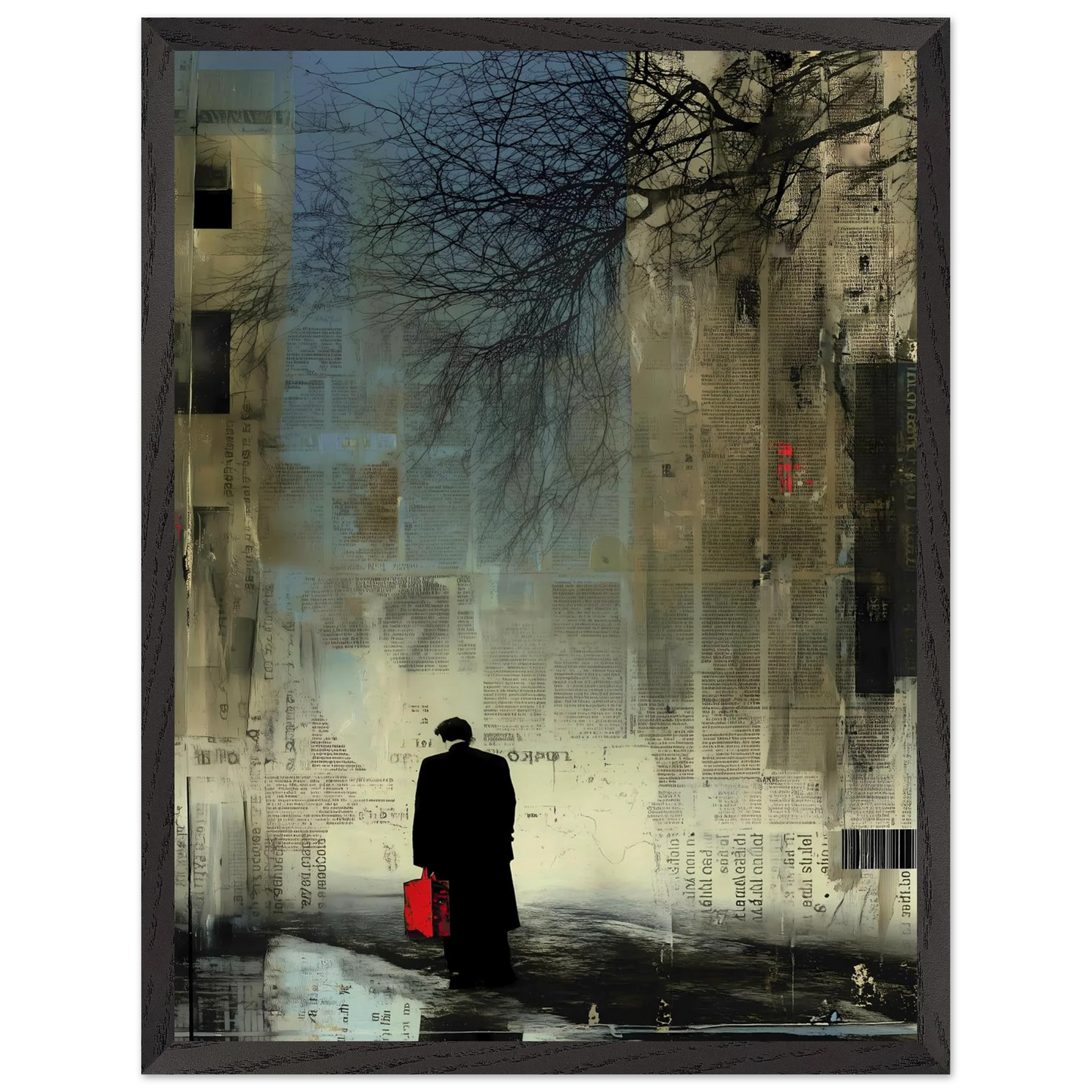 La Valise Rouge — tableau encadré bois — vue 15 — art mural STNCL
