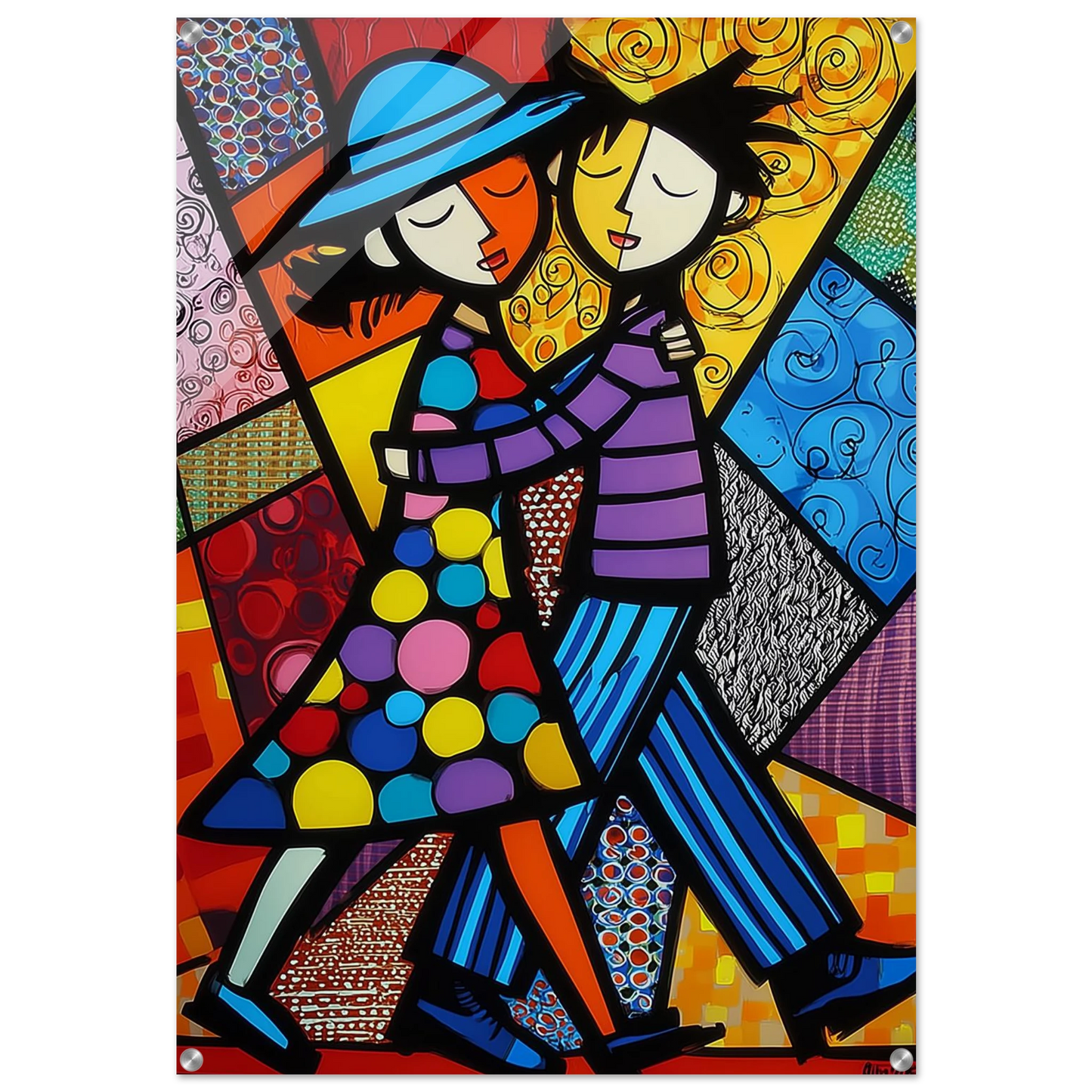 Couple Dansant Ensemble — tableau plexiglas — art mural STNCL