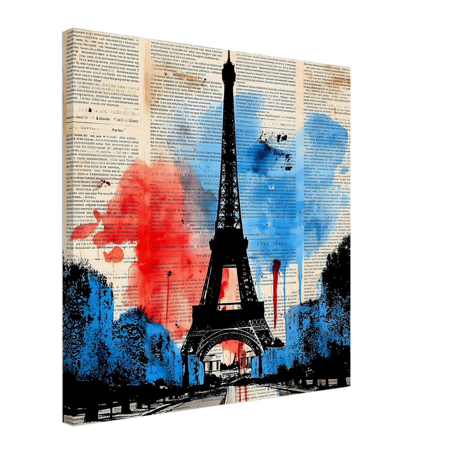 Paris Tricolore — tableau sur toile — art mural STNCL