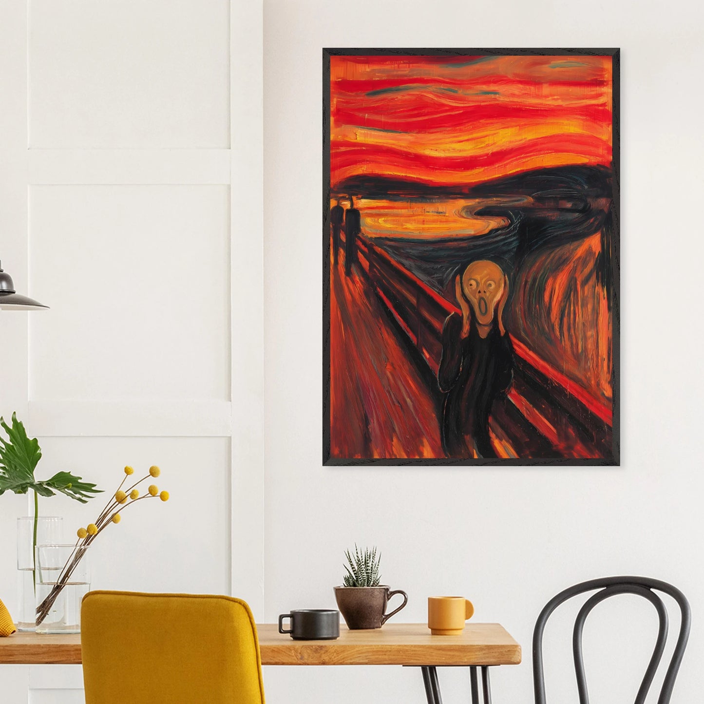 Cri Écarlate — tableau encadre bois — vue 18 — art mural STNCL