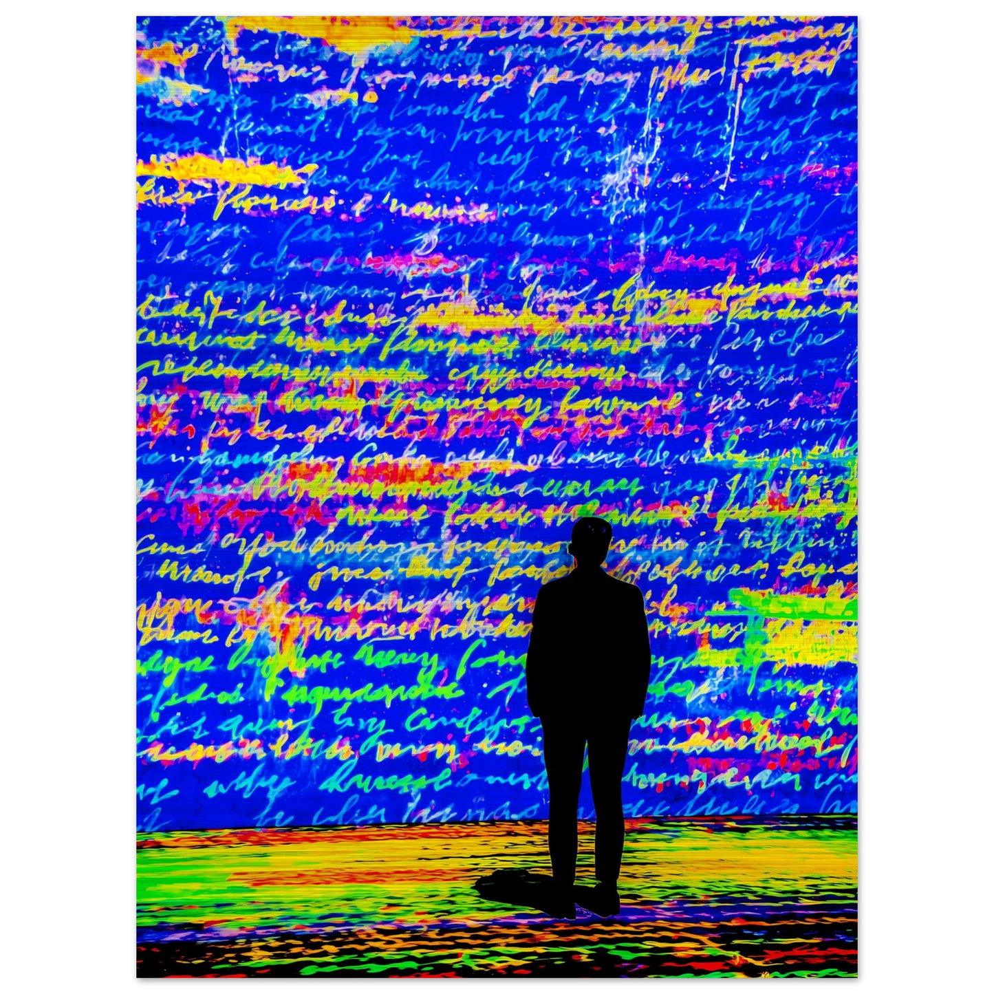 Le Mur Écrit — tableau aluminium — vue 2 — art mural STNCL