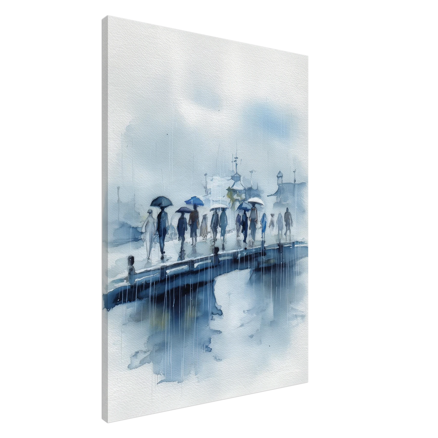 Promenade Sous la Pluie — tableau sur toile — art mural STNCL
