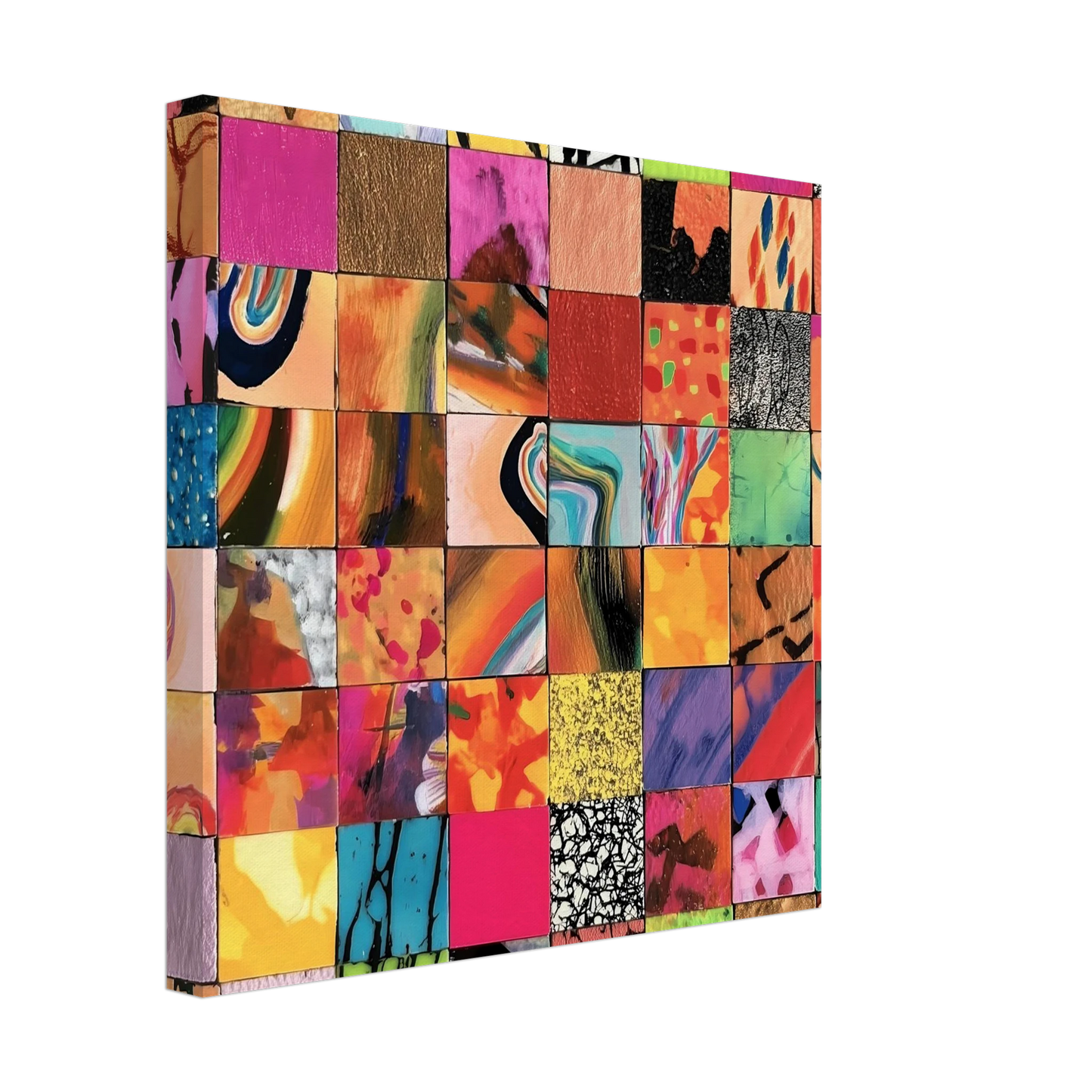 Damier des Matières — tableau sur toile — vue 3 — art mural STNCL