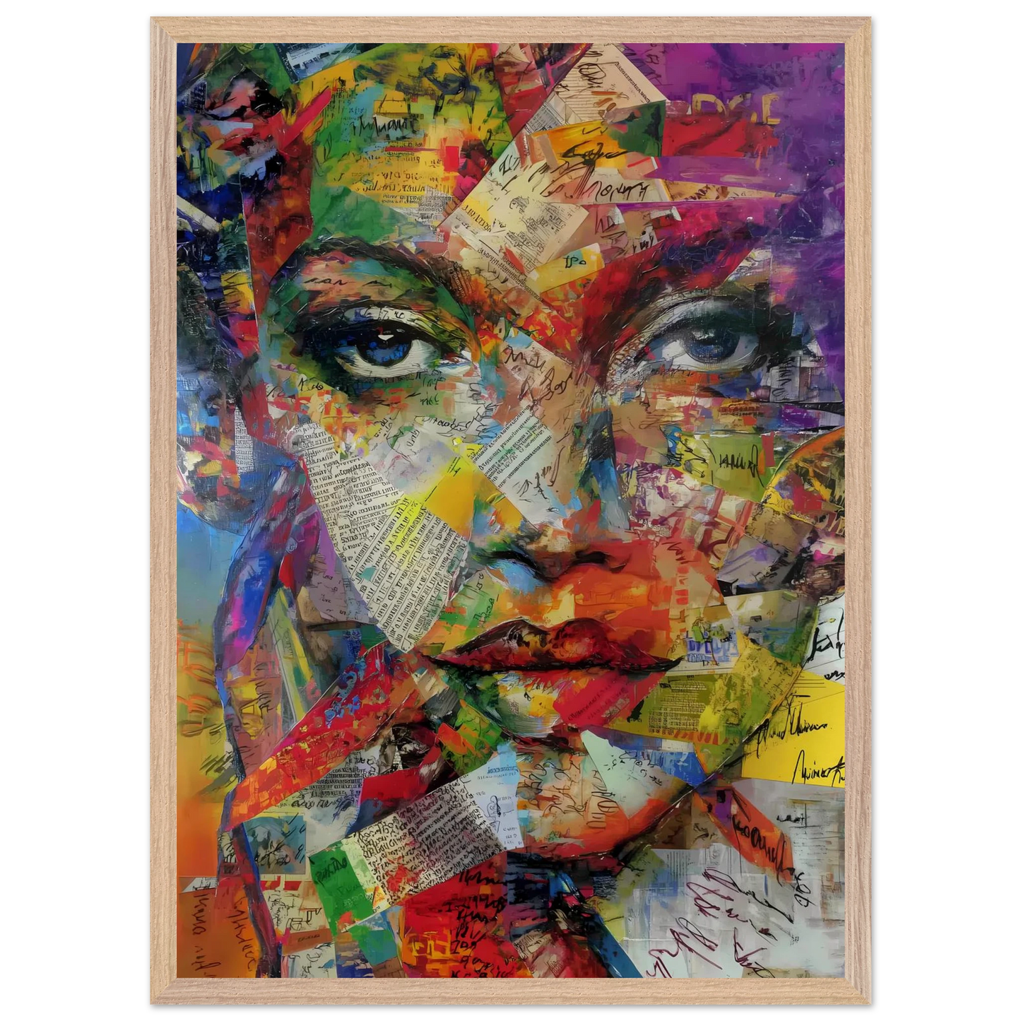 Belle de Papier — tableau encadré bois — vue 13 — art mural STNCL