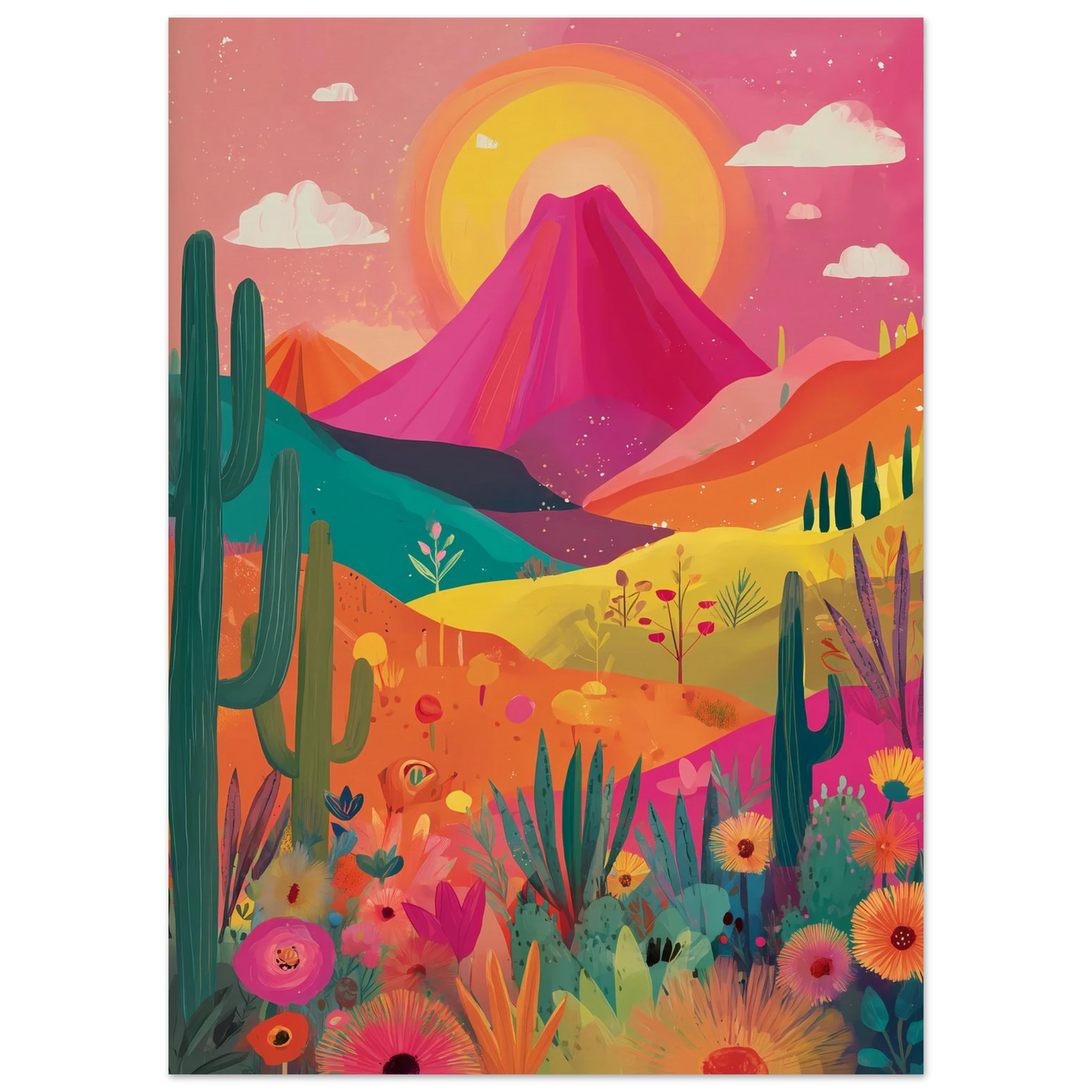 Volcan Fleuri — affiche d'art — vue 5 — art mural STNCL