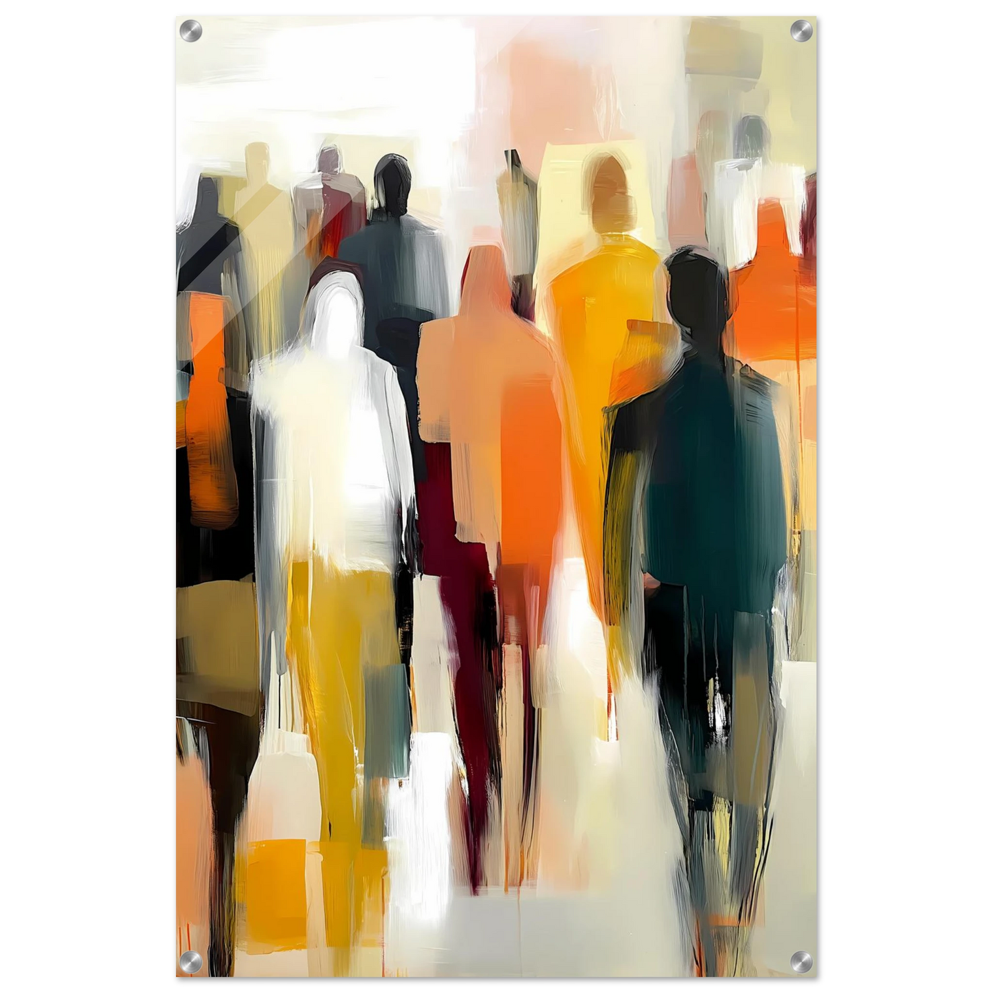 Foule Silencieuse — tableau plexiglas — vue 5 — art mural STNCL