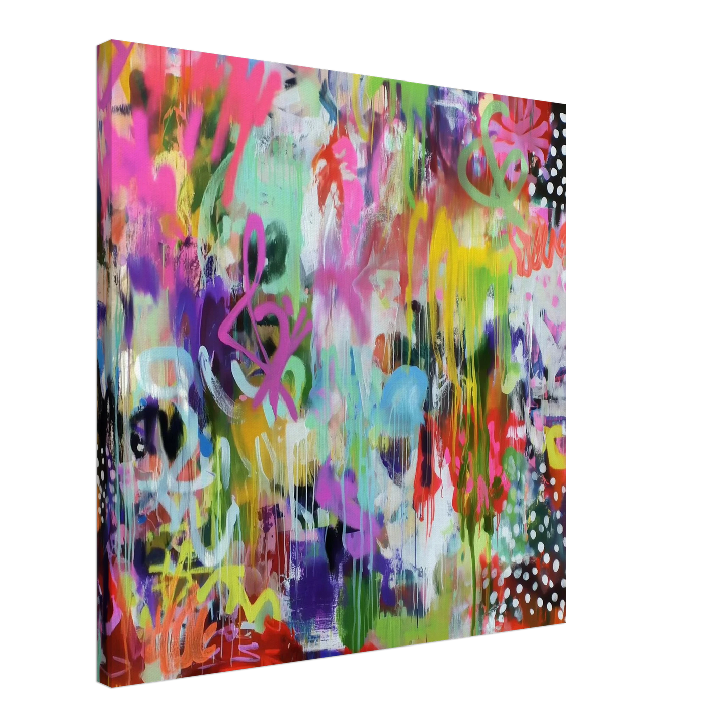 Fête sous la Pluie Néon — tableau sur toile — art mural STNCL