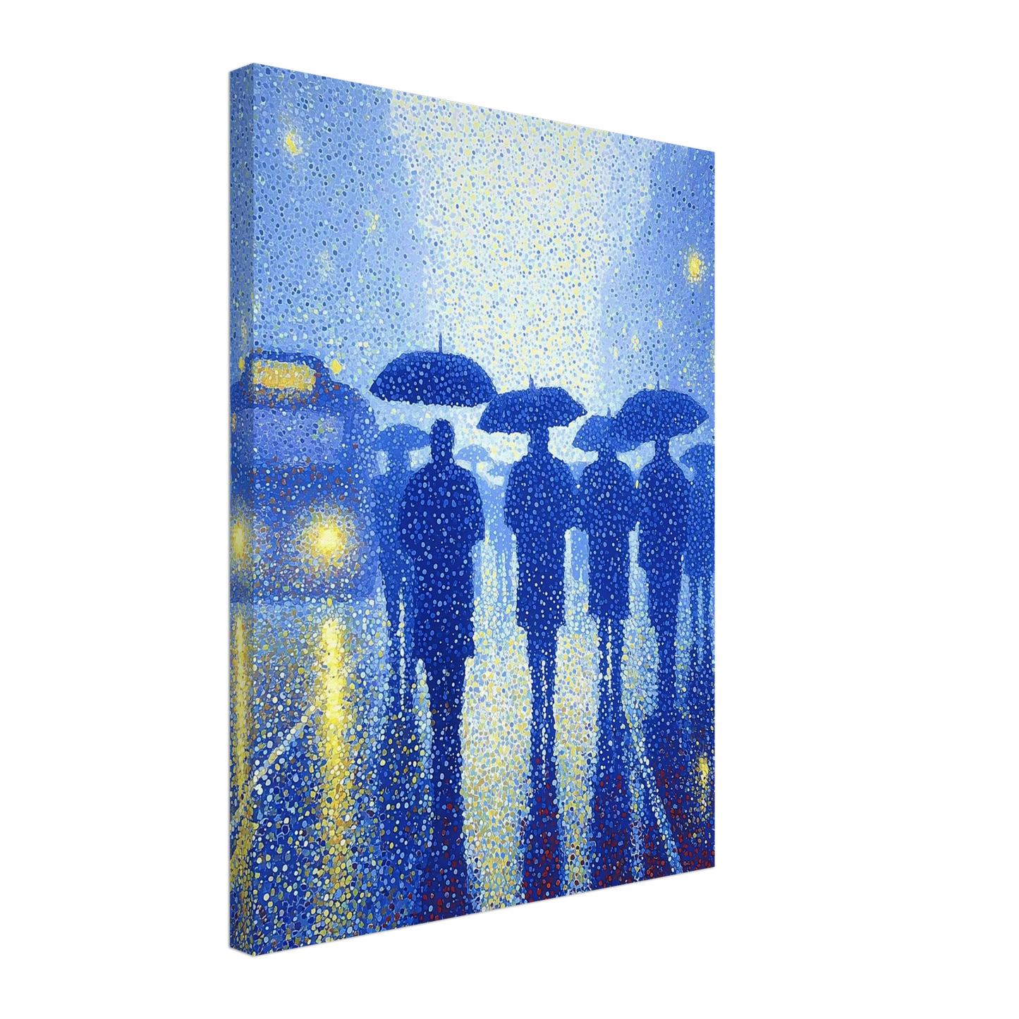Pluie en Pointillés — tableau sur toile — vue 5 — art mural STNCL
