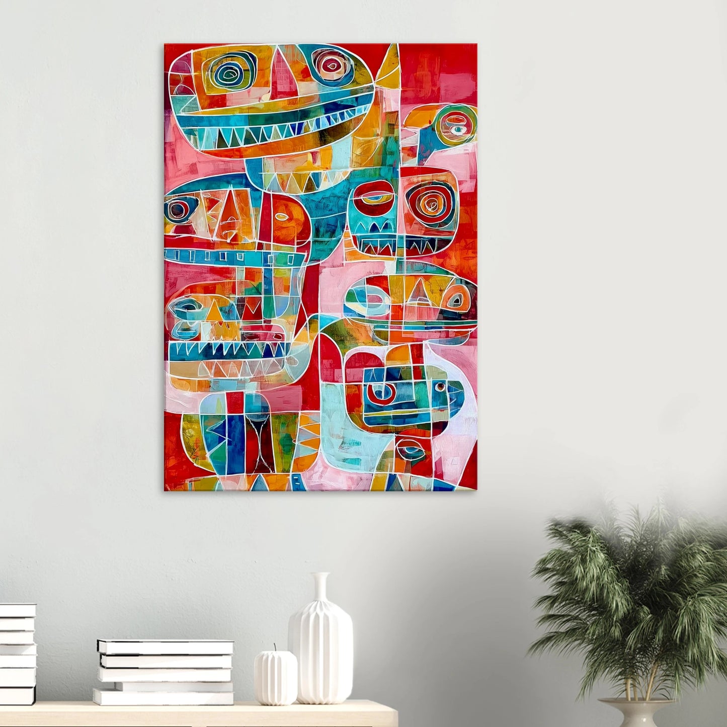 Totems Imbriqués — tableau sur toile — vue 6 — art mural STNCL