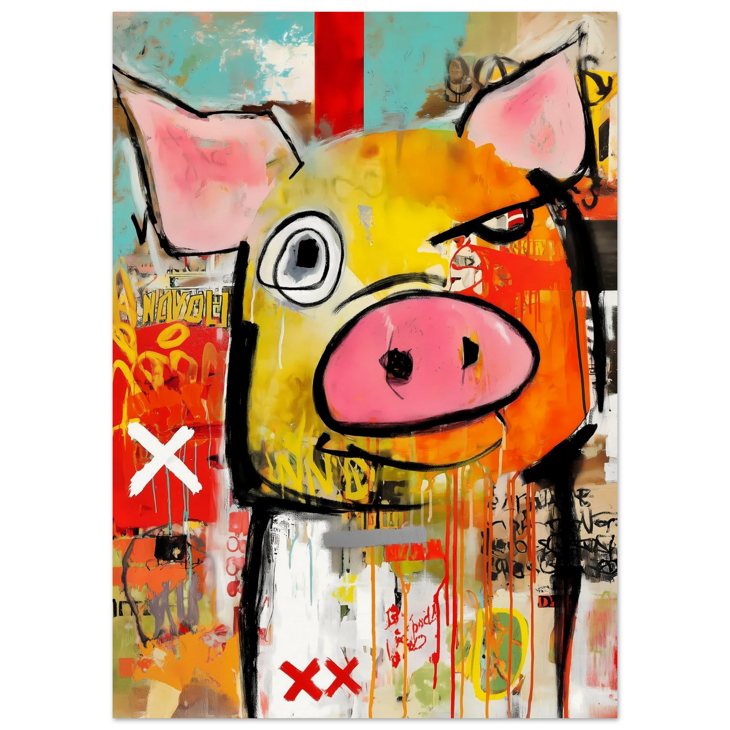 Le Cochon Bougon — affiche d'art — vue 5 — art mural STNCL