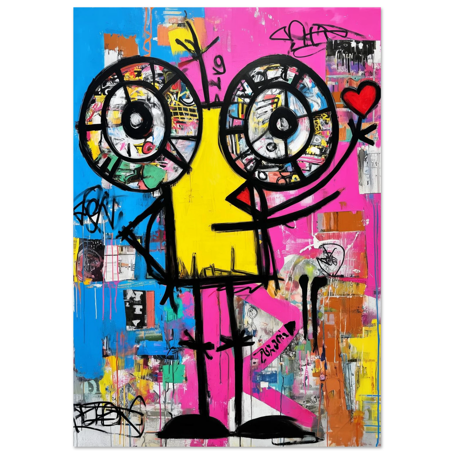 Créature aux Grands Yeux — tableau aluminium — art mural STNCL