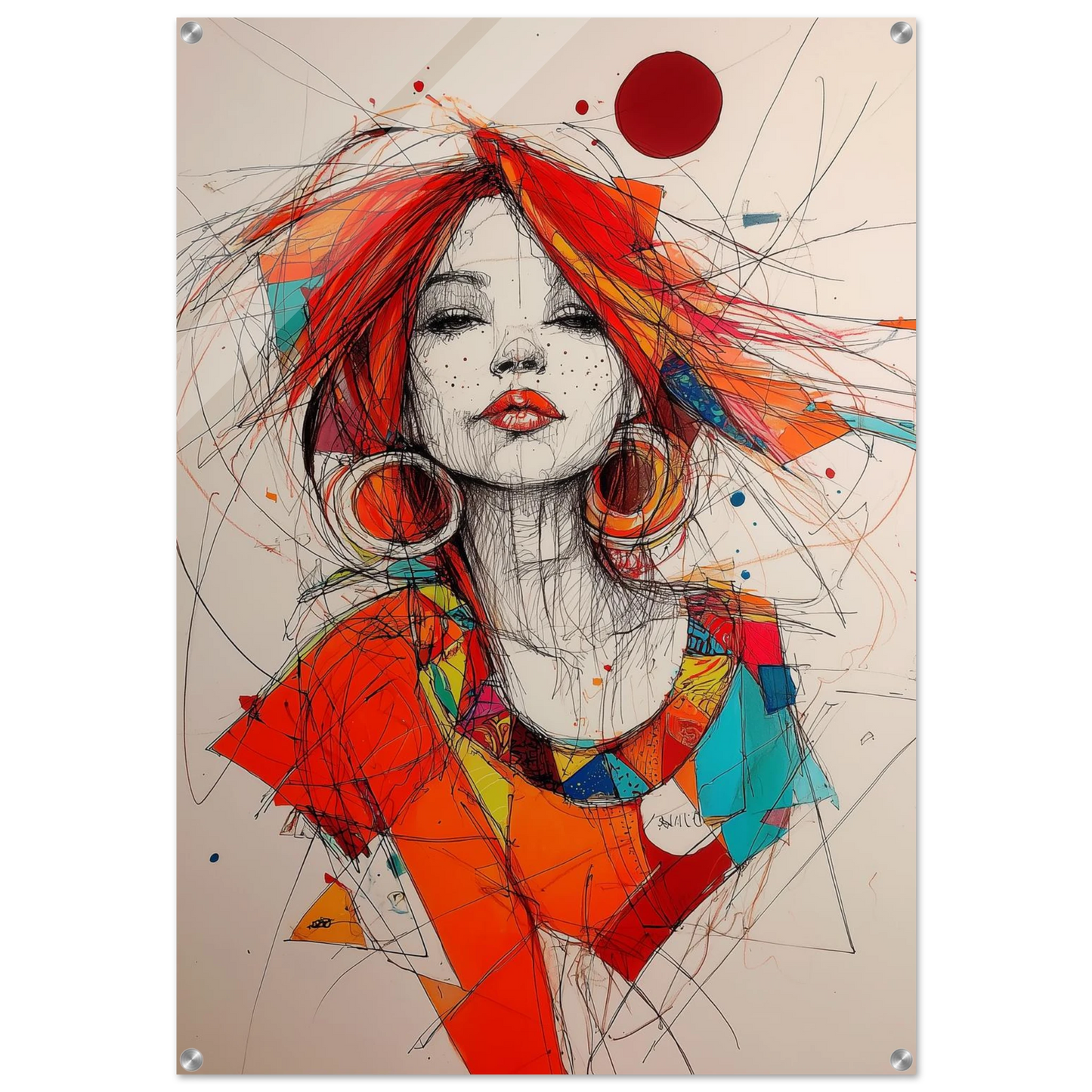 Feu sous la Peau — tableau plexiglas — art mural STNCL