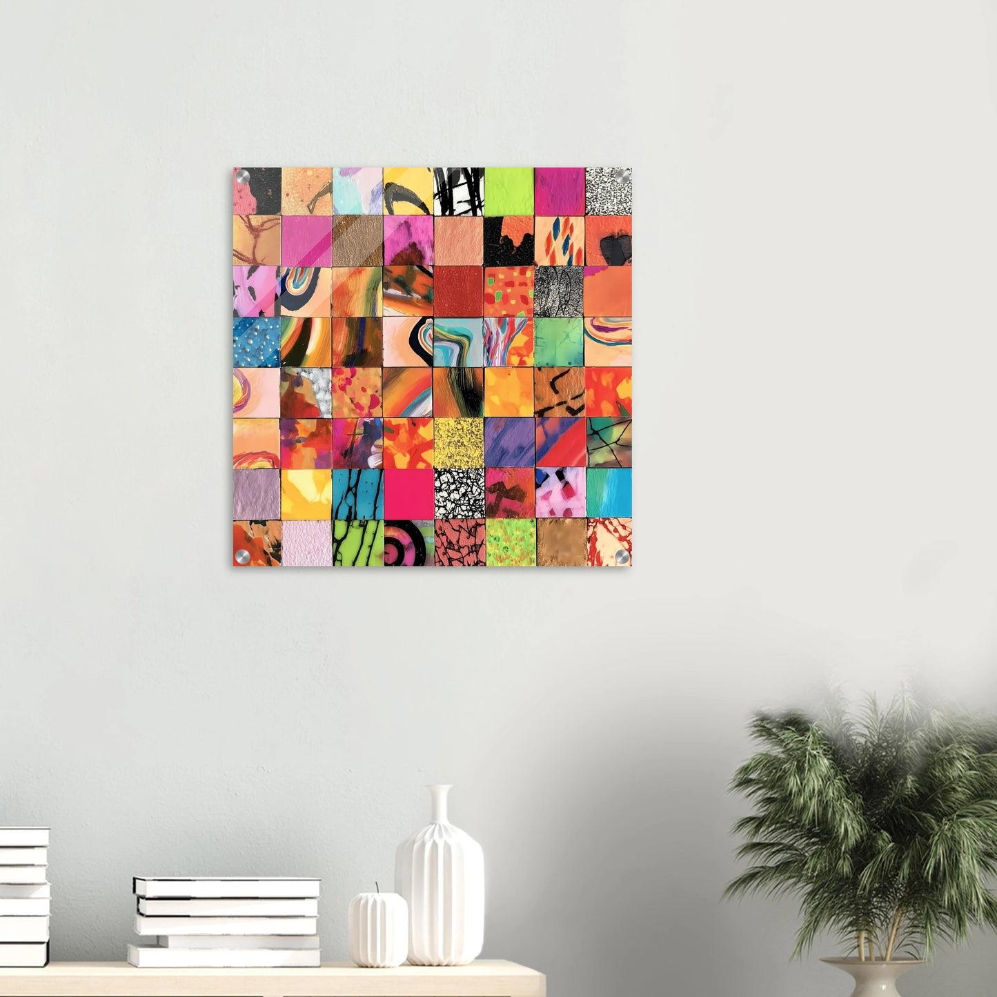Damier des Matières — tableau plexiglas — vue 5 — art mural STNCL