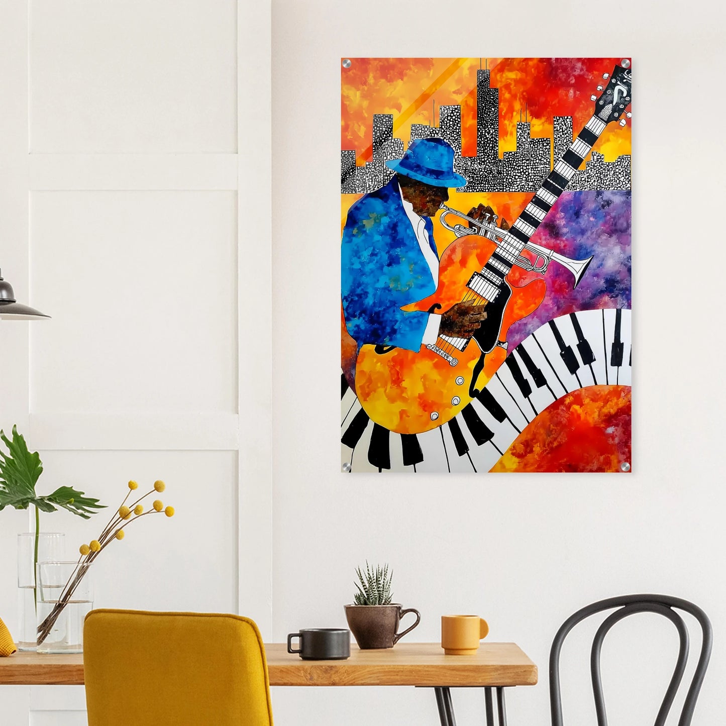 Blues en Ville — tableau plexiglas — vue 8 — art mural STNCL