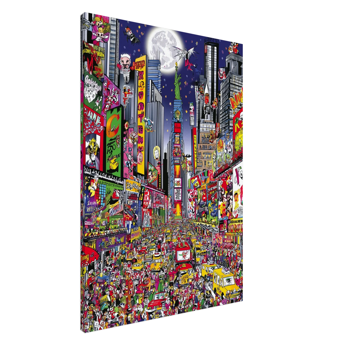 Times Square Nuit Magique — tableau sur toile — art mural STNCL