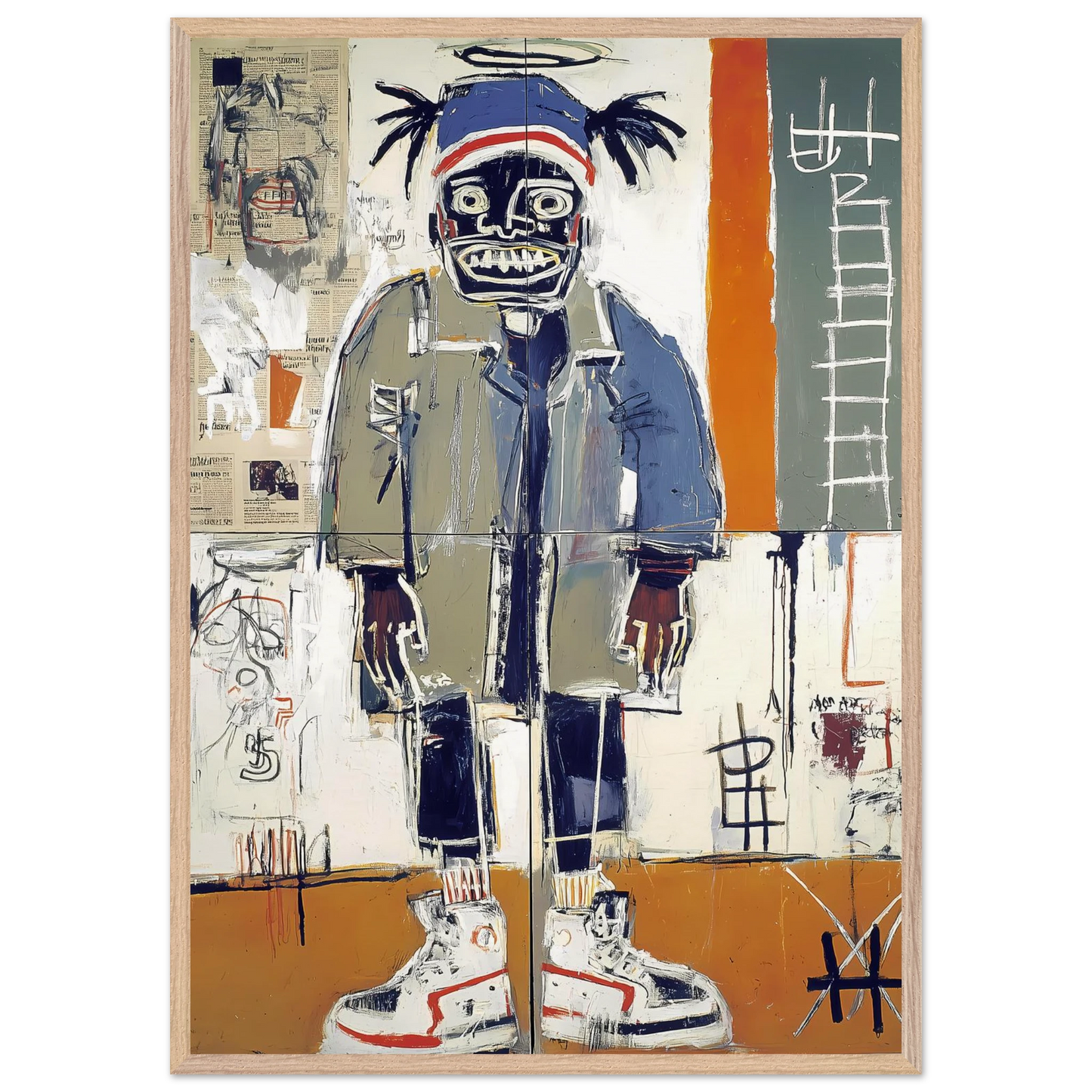 Debout sous le Halo — tableau encadré bois — vue 6 — art mural STNCL