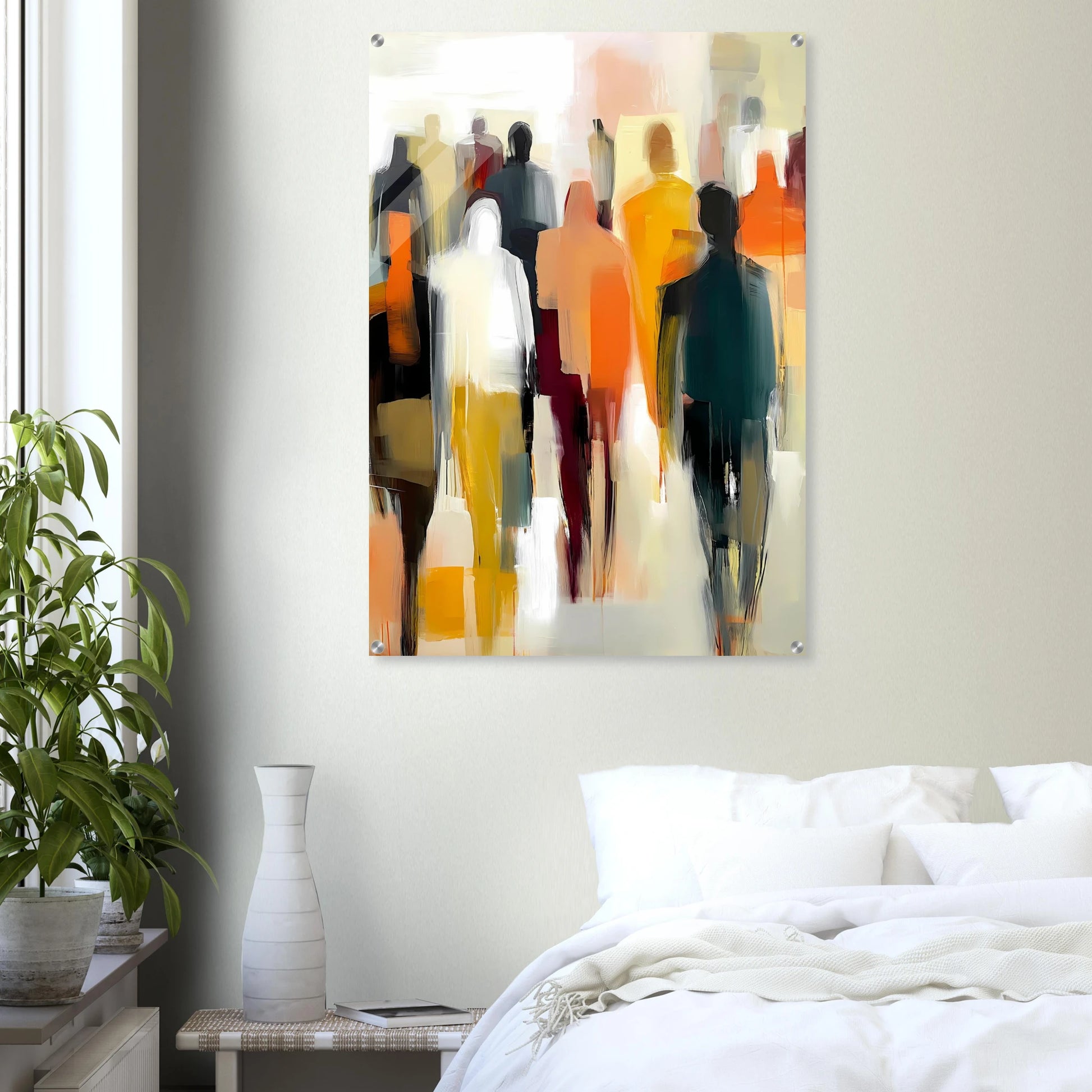 Foule Silencieuse — tableau plexiglas — vue 7 — art mural STNCL