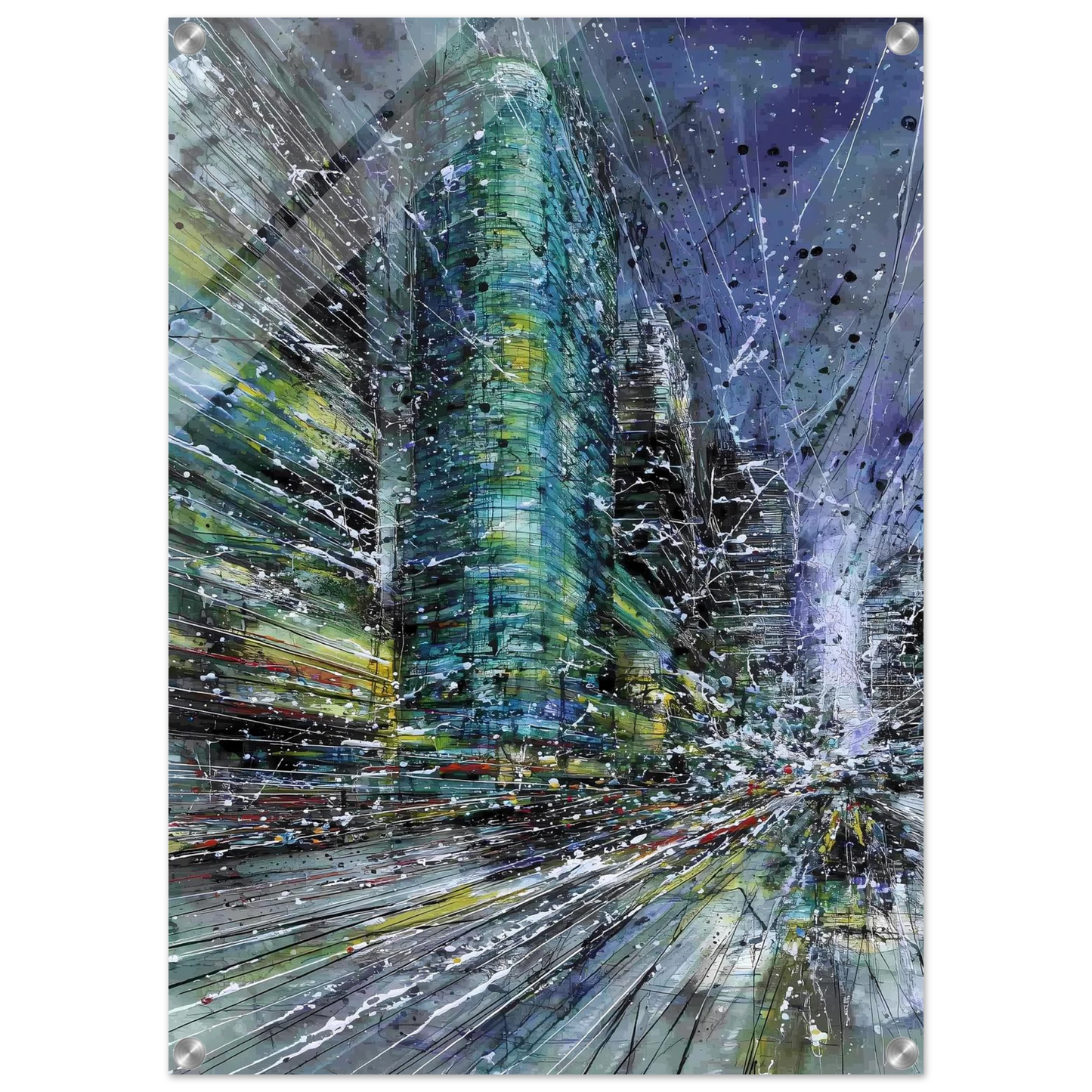 Vertige de la Cité — tableau plexiglas — vue 2 — art mural STNCL