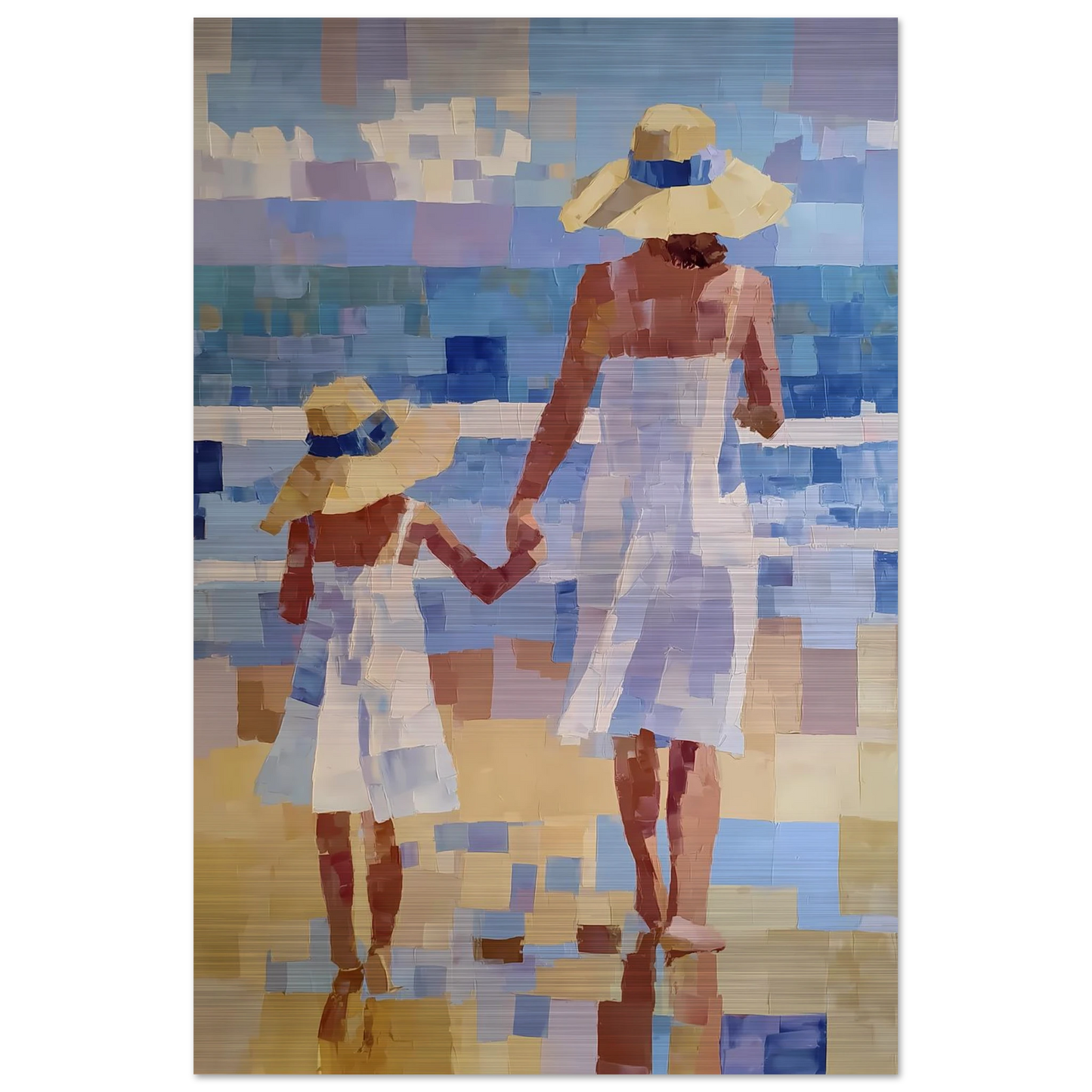 Main dans la Main — tableau aluminium — vue 3 — art mural STNCL