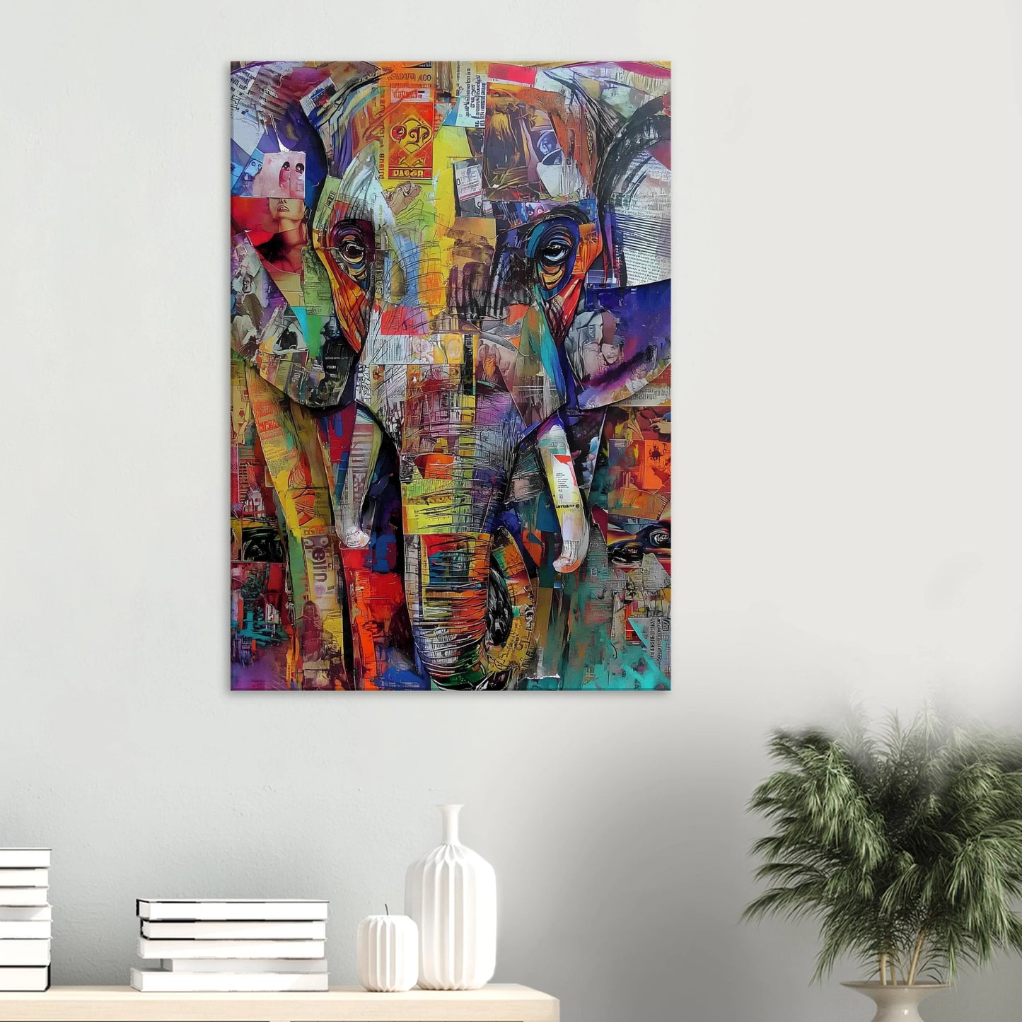 Éléphant de Papier — tableau sur toile — vue 6 — art mural STNCL