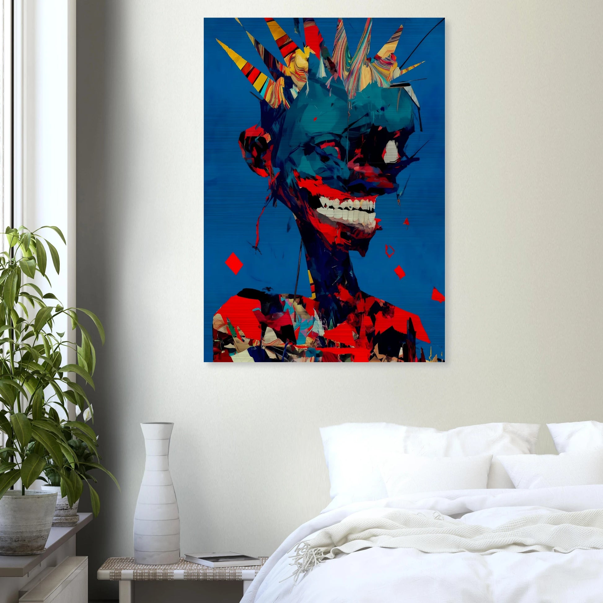 Le Rire Bleu — tableau aluminium — vue 7 — art mural STNCL