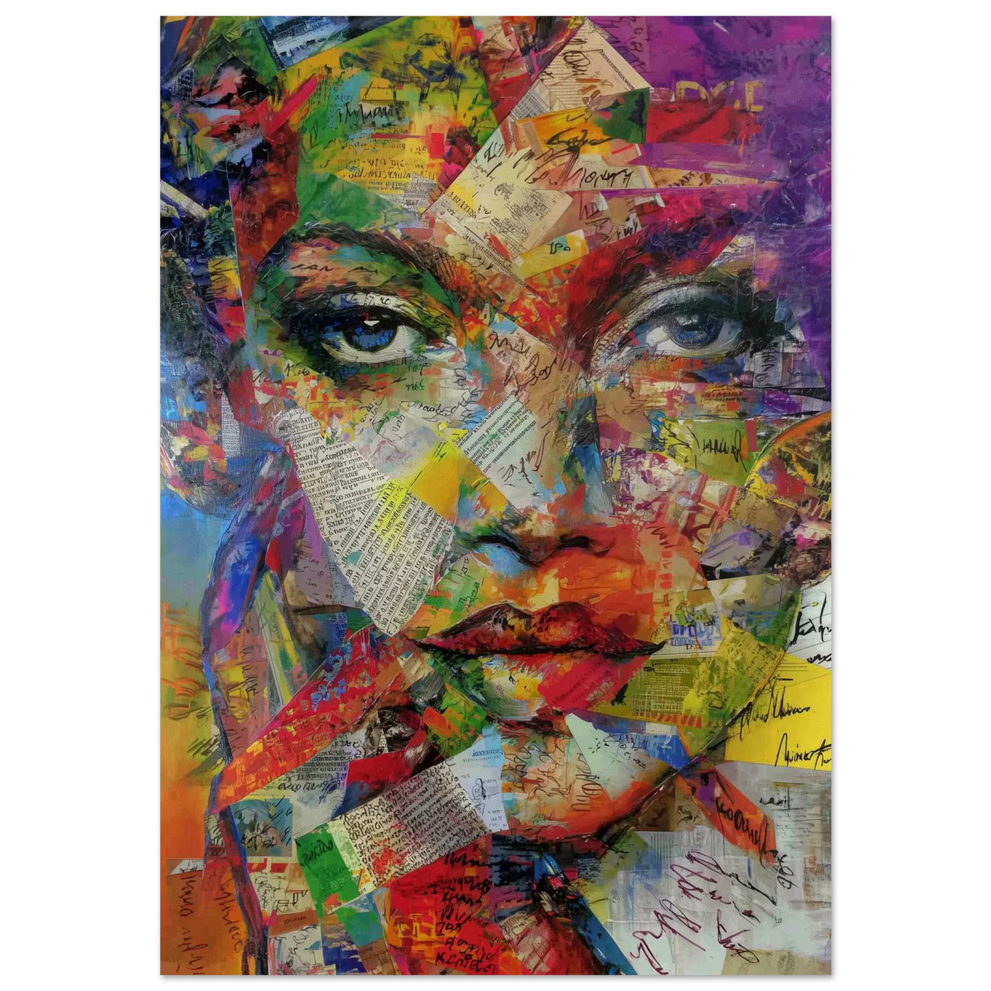 Visage Entre Les Mots — affiche d'art — art mural STNCL