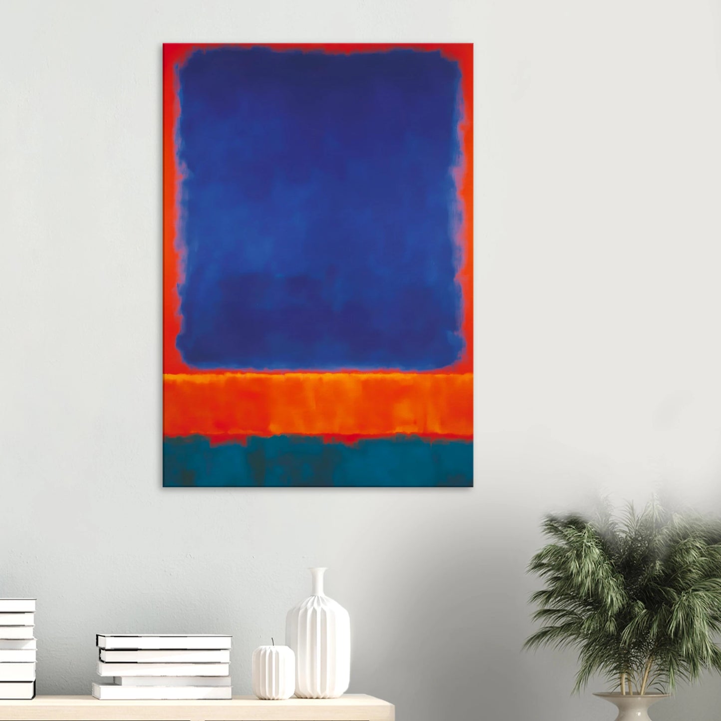 Bleu en Apesanteur — tableau sur toile — vue 6 — art mural STNCL
