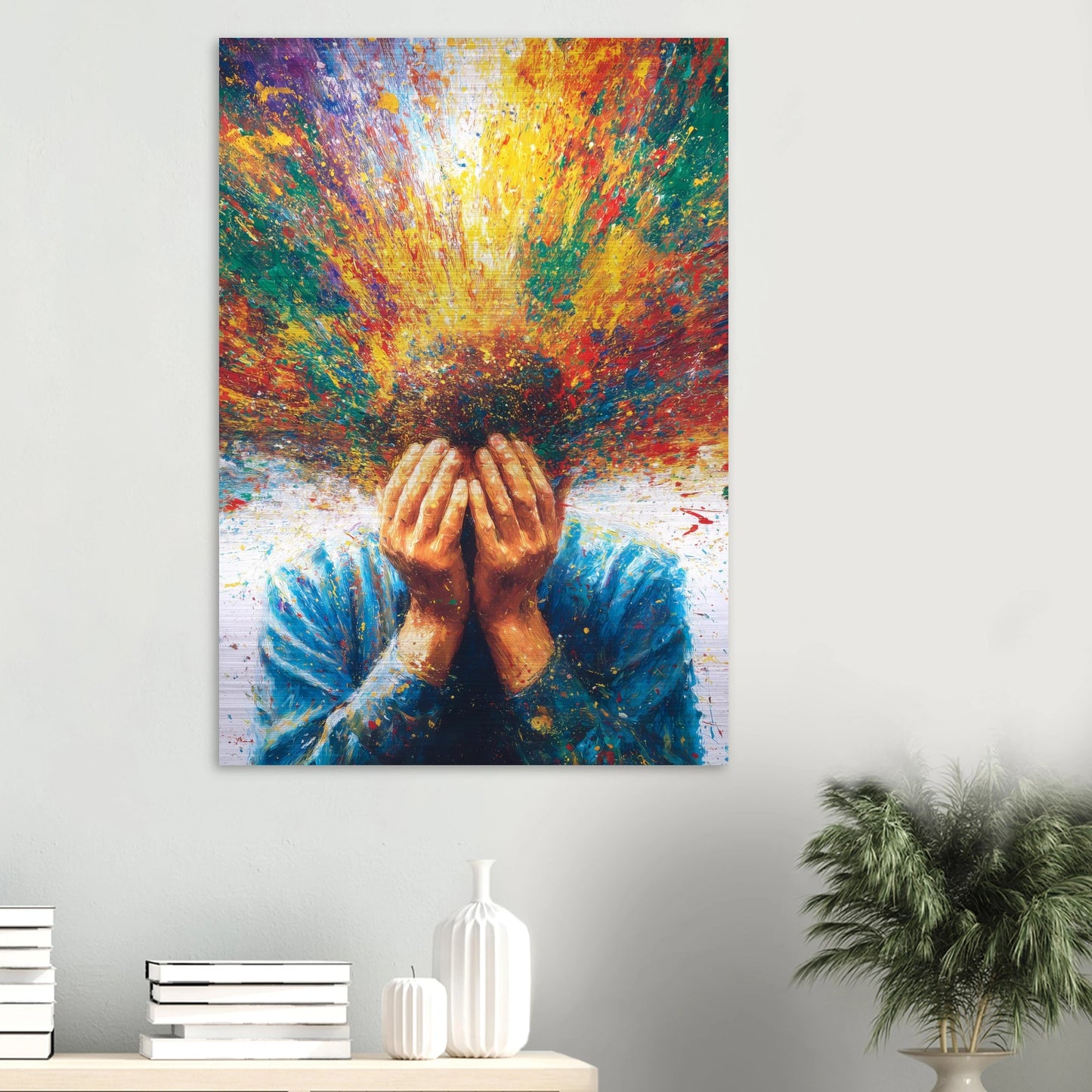 Jaillissement — tableau aluminium — vue 6 — art mural STNCL