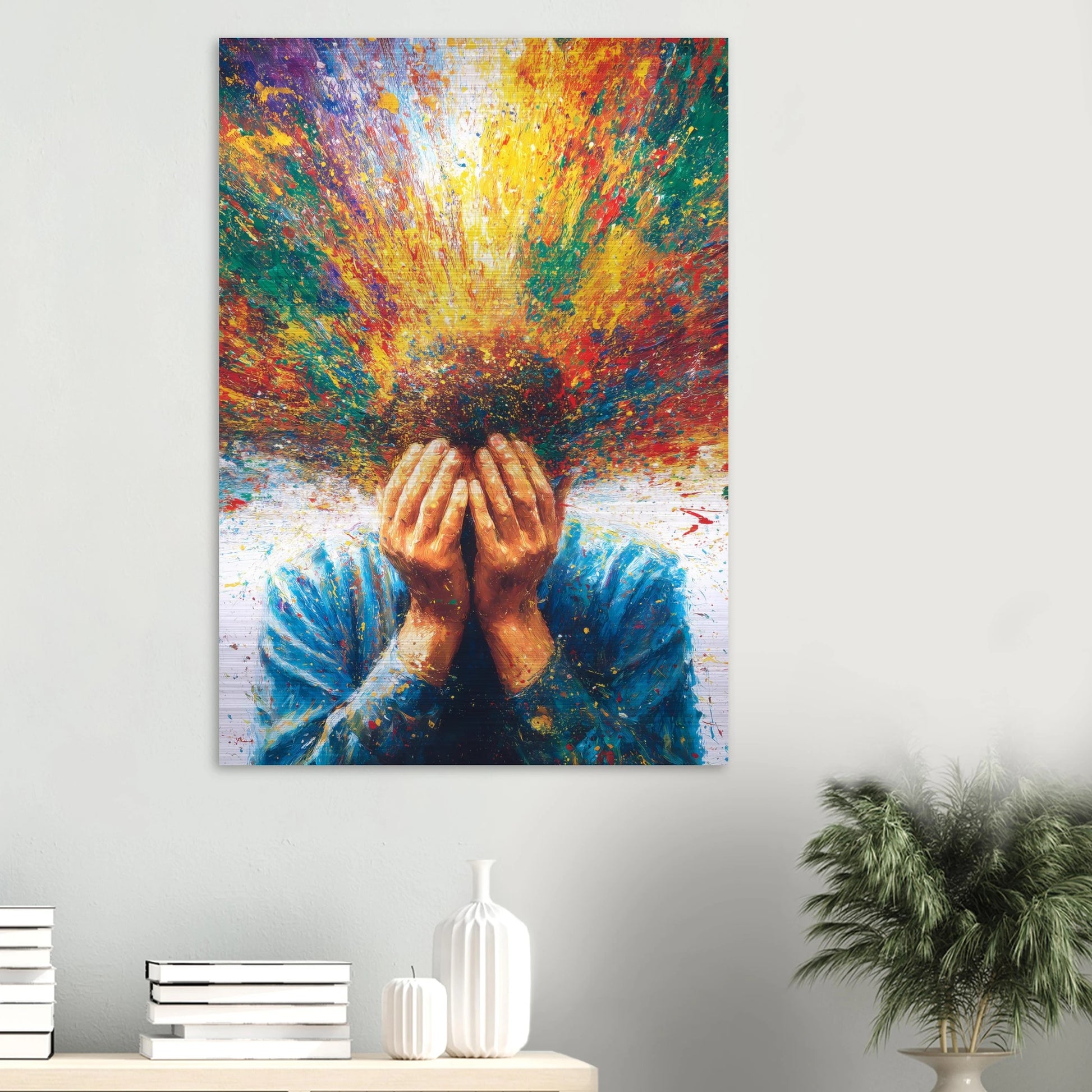 Jaillissement — tableau aluminium — vue 6 — art mural STNCL