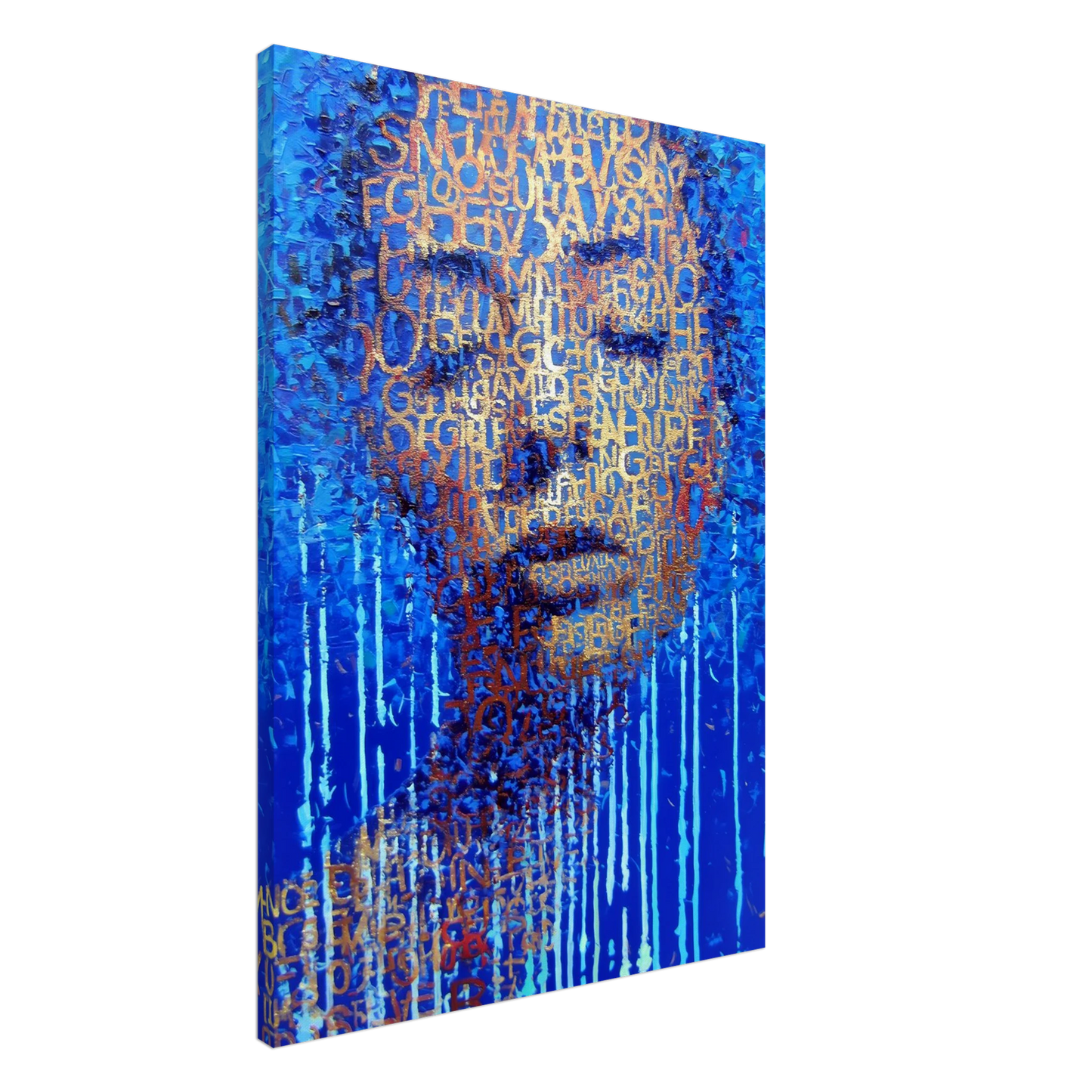 Visage de Lettres — tableau sur toile — art mural STNCL