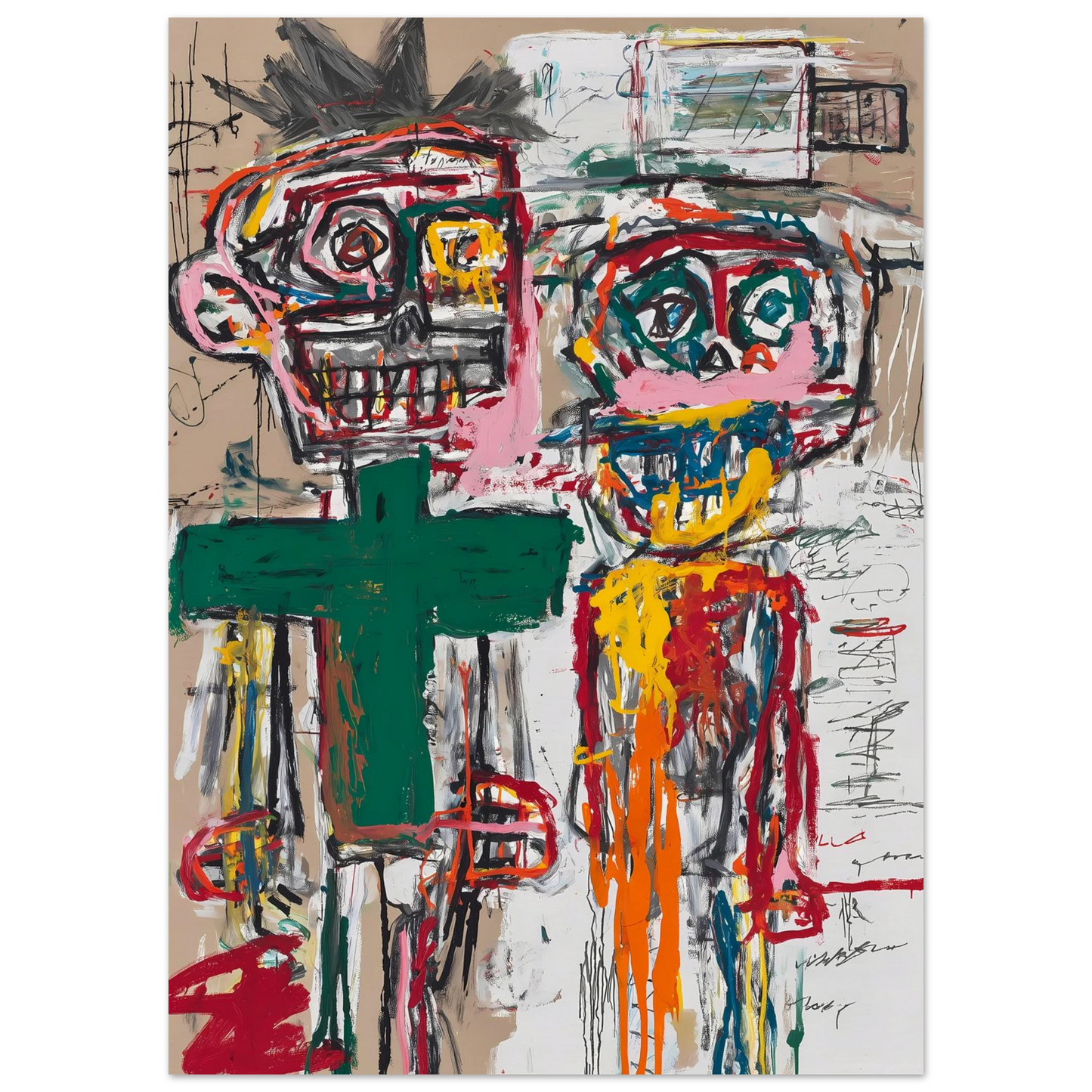 Deux Totems — affiche d'art — vue 5 — art mural STNCL