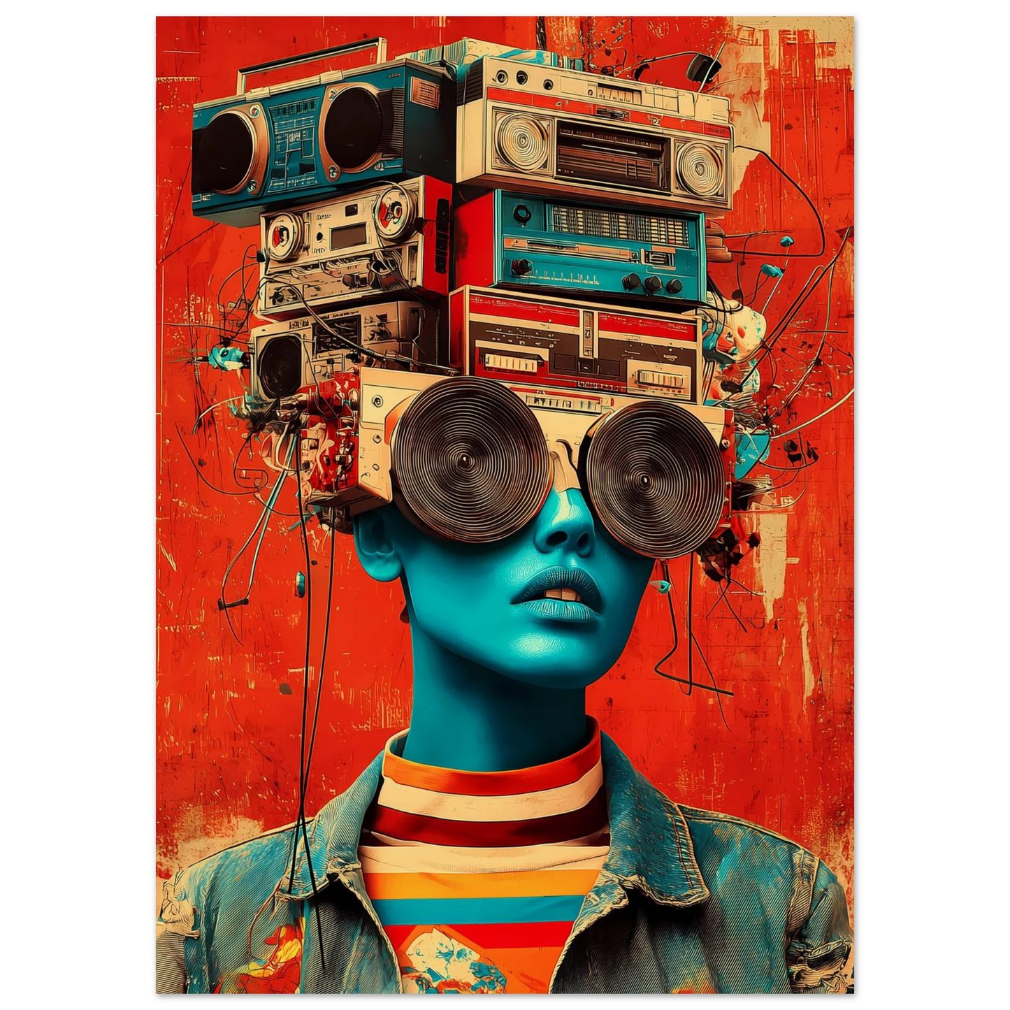 Tête à Musique — affiche d'art — vue 5 — art mural STNCL