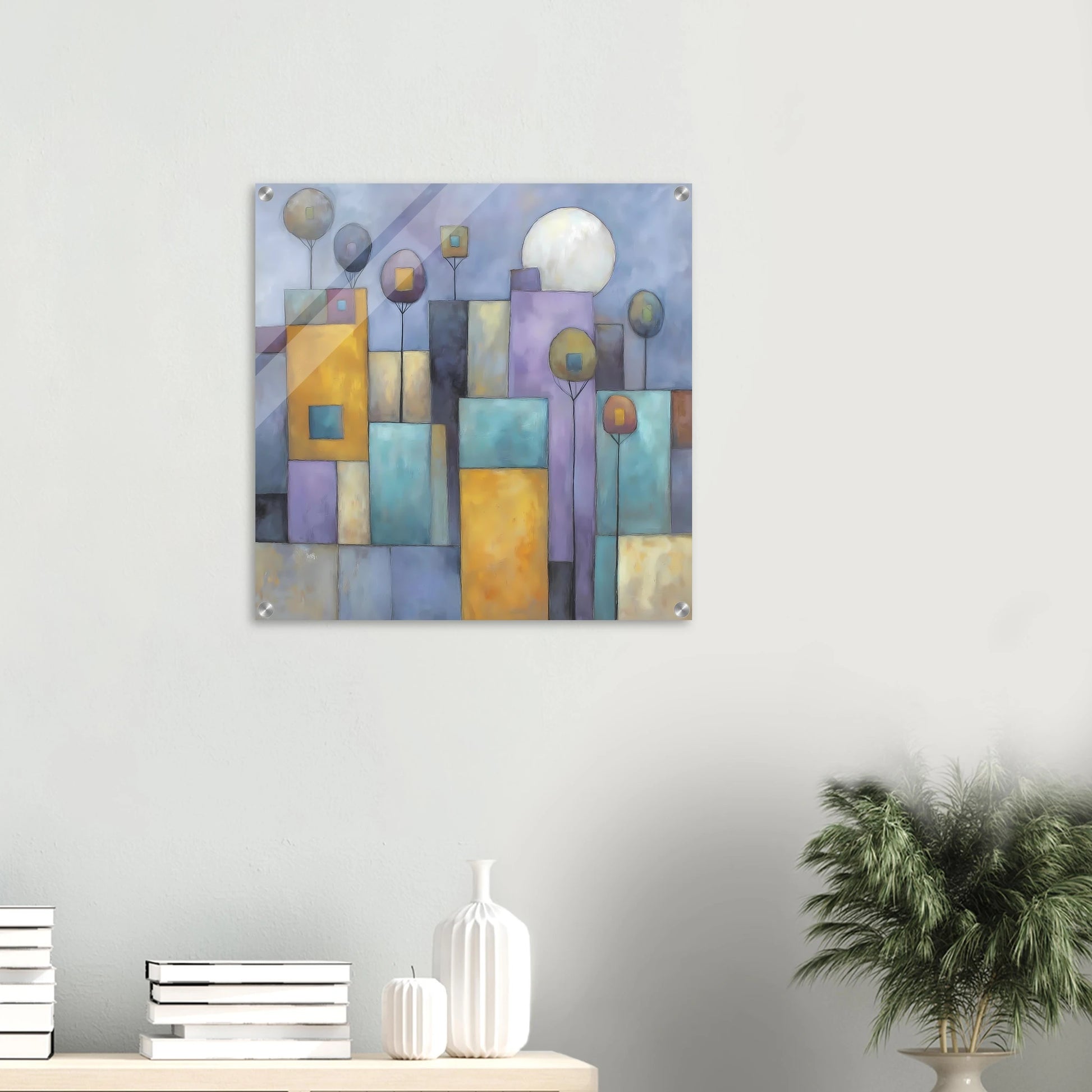 Ville sous la Lune — tableau plexiglas — vue 5 — art mural STNCL