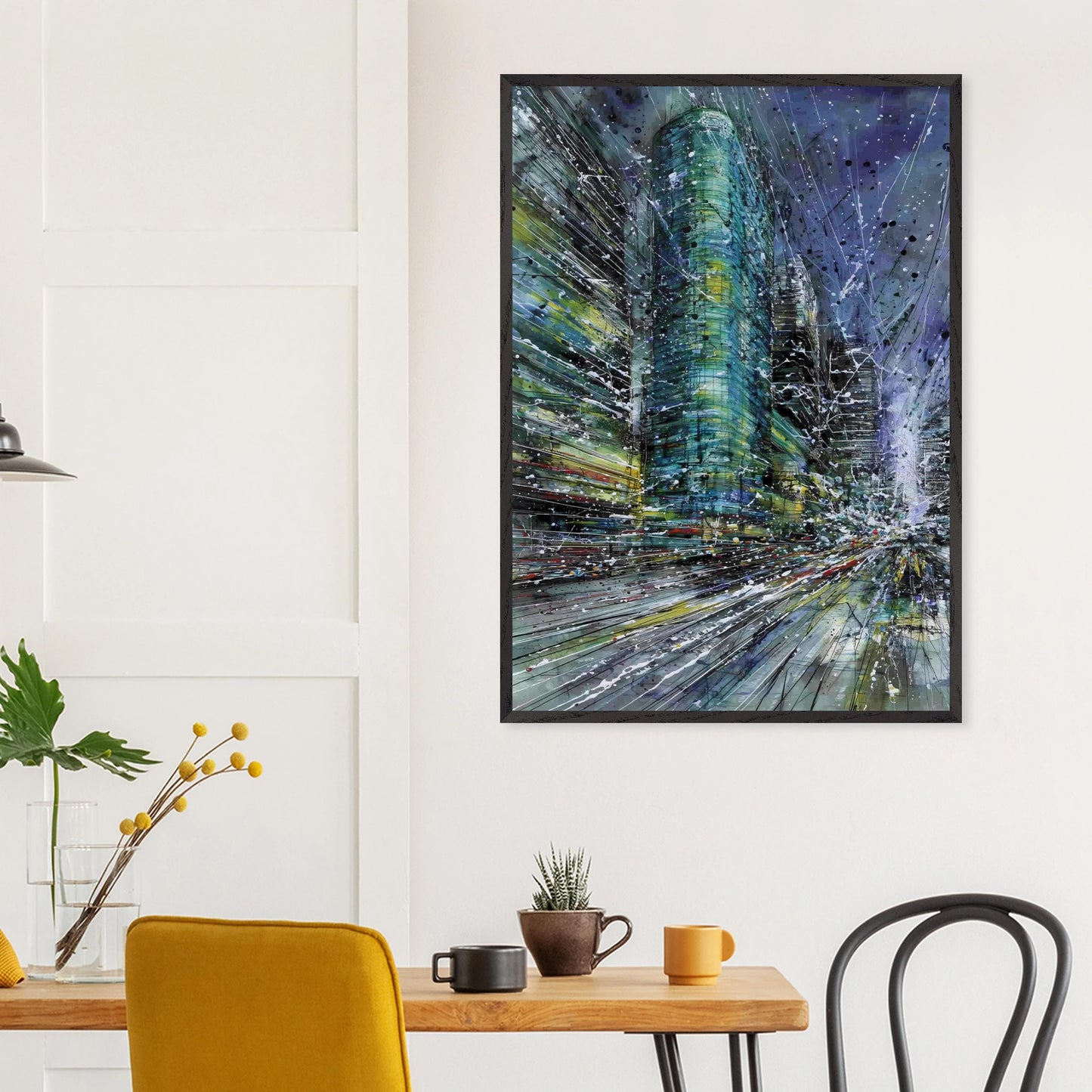 Vertige de la Cité — tableau encadré bois — vue 18 — art mural STNCL
