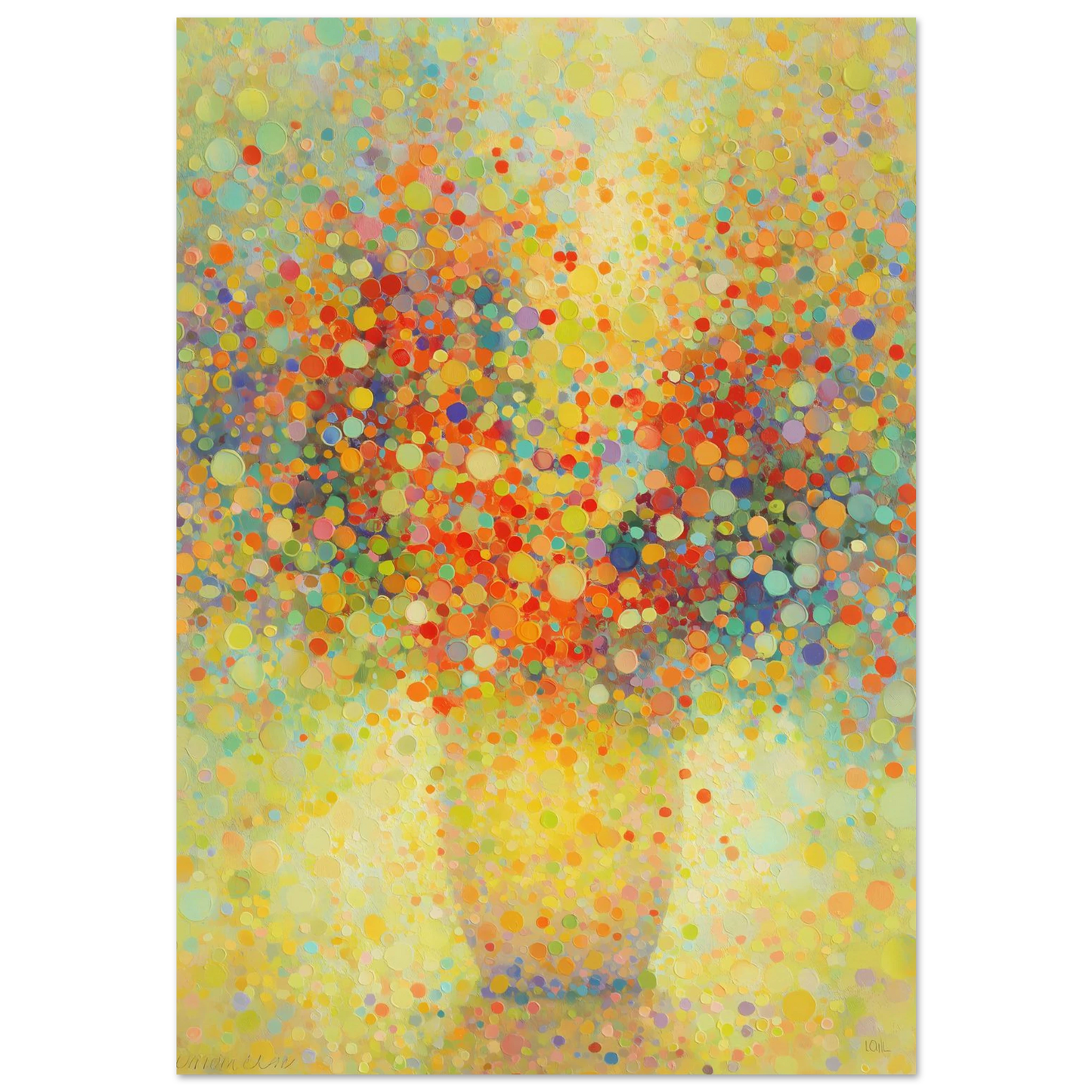 Floraison Pointilliste — affiche d'art — art mural STNCL