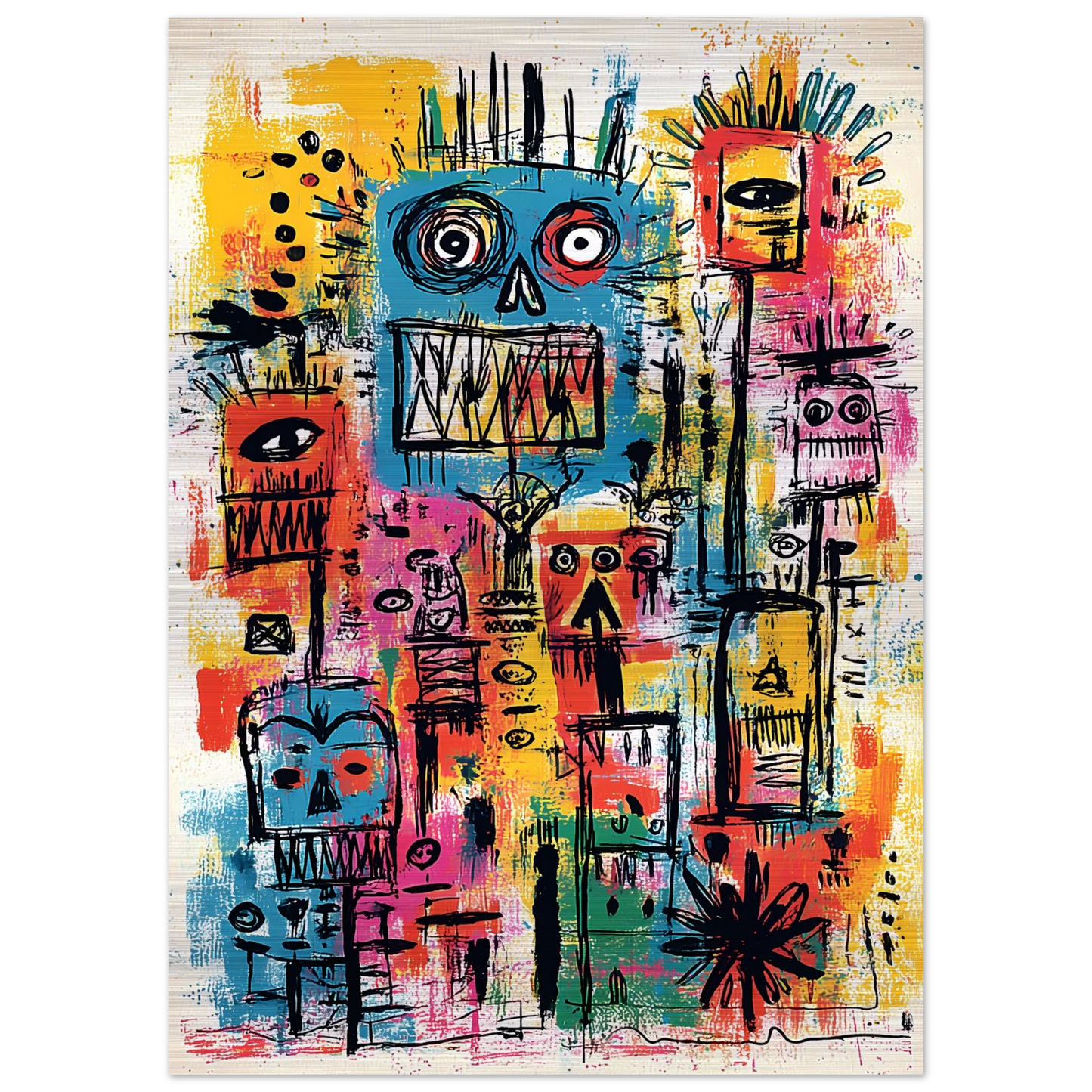 Totem des Esprits — tableau aluminium — vue 4 — art mural STNCL