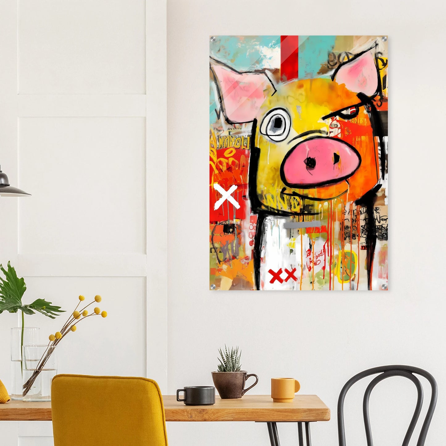 Le Cochon Bougon — tableau plexiglas — vue 8 — art mural STNCL