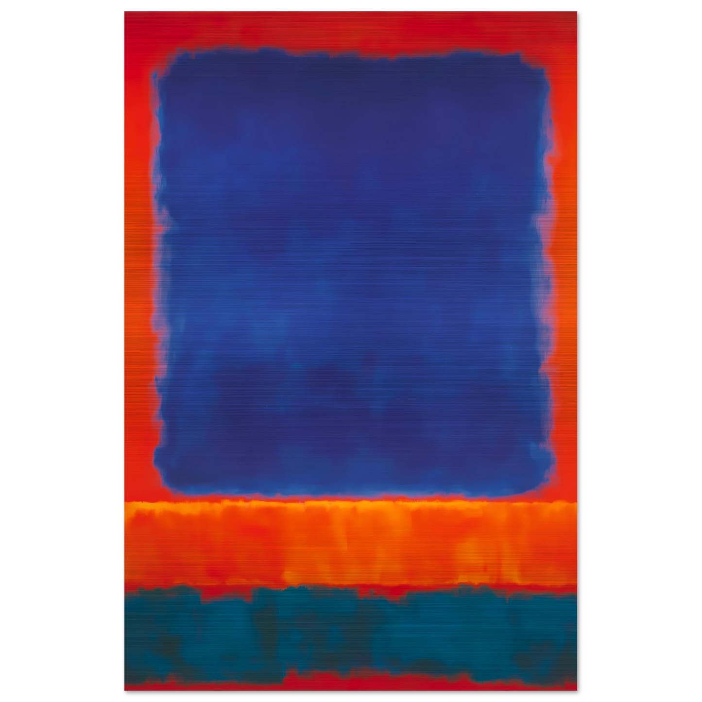 Bleu en Apesanteur — tableau aluminium — vue 3 — art mural STNCL