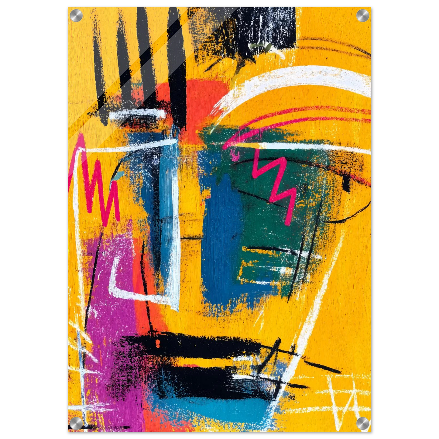 Griffures Solaires — tableau plexiglas — vue 2 — art mural STNCL