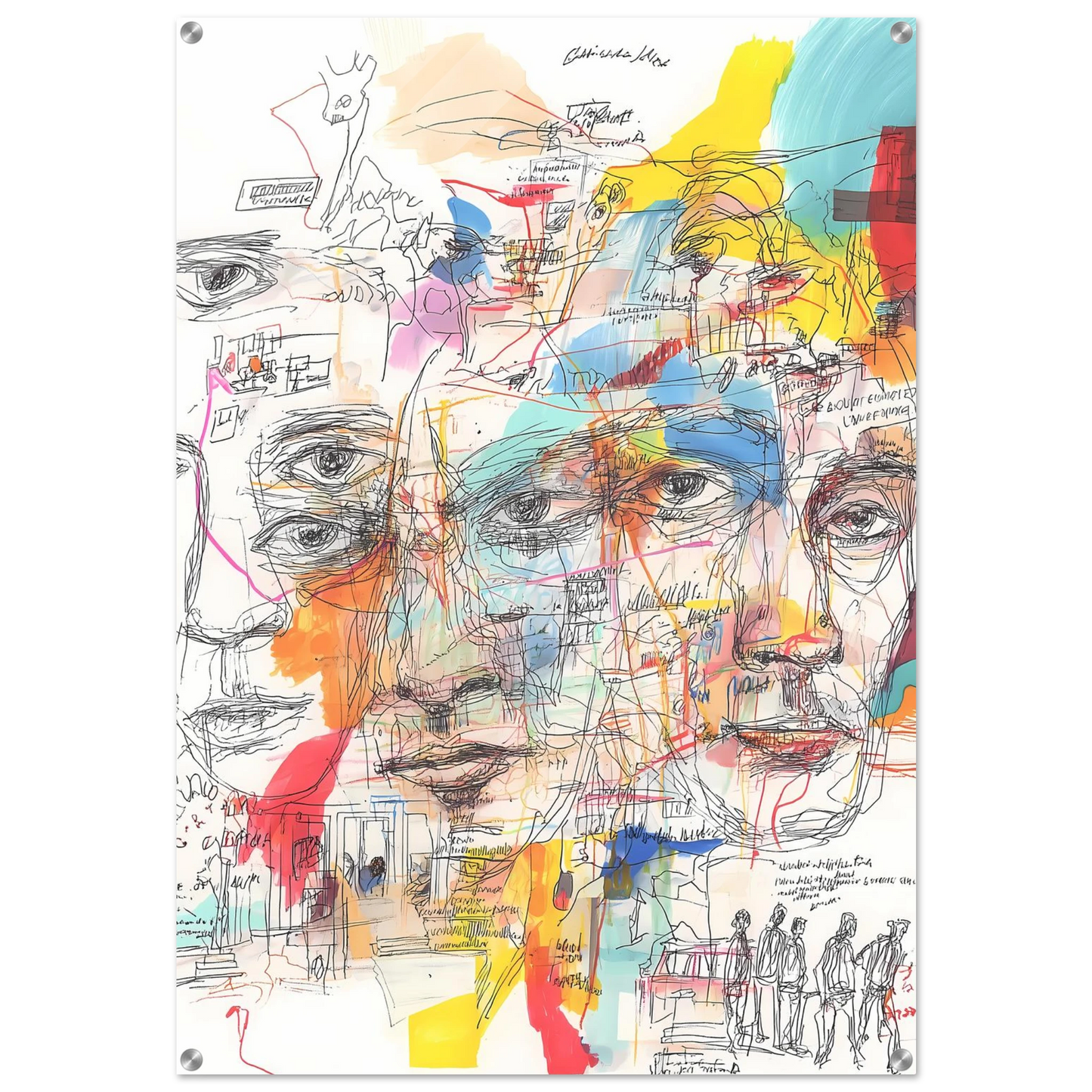Carnet de Visages — tableau plexiglas — art mural STNCL