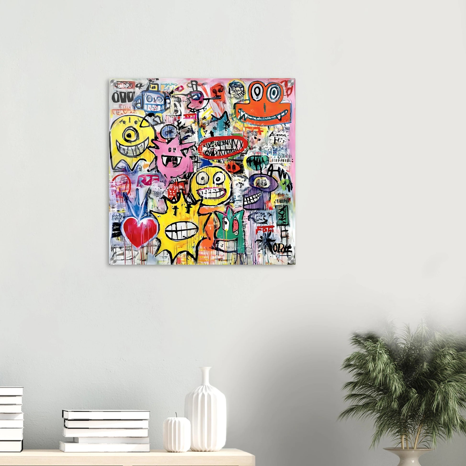 Le Mur aux Monstres — tableau plexiglas — vue 5 — art mural STNCL