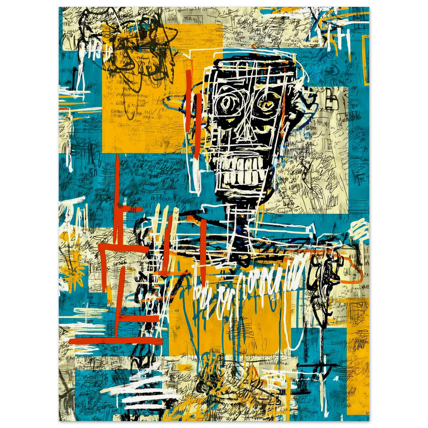 Visage Griffé — affiche d'art — vue 2 — art mural STNCL